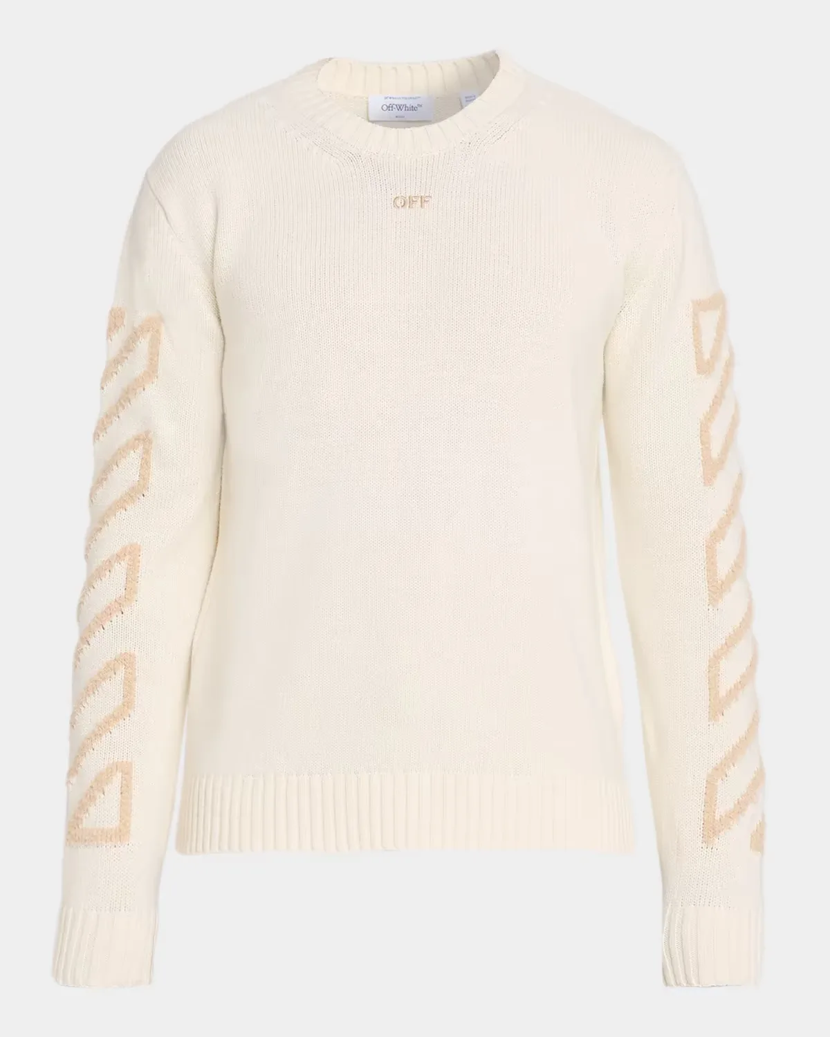 Diag Arrow Fuzzy Knit Crewneck Sweater