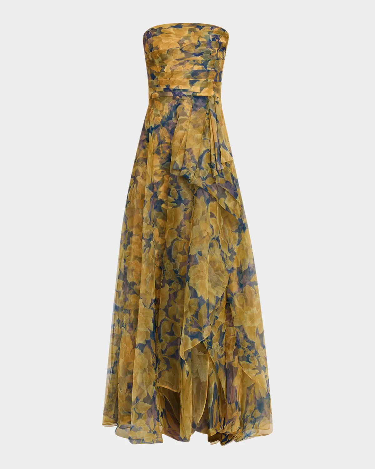 Fahreta Strapless Fit & Flare Organza Gown by Theia