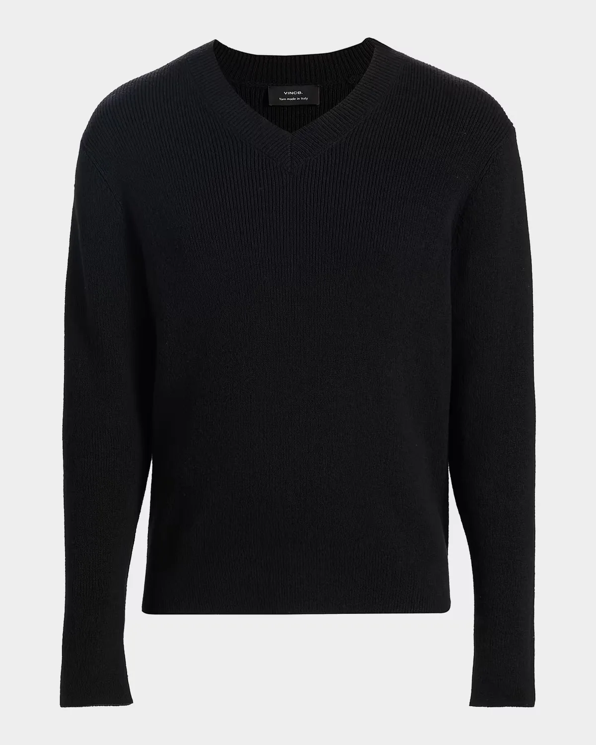 Rib-Knit Cotton-Blend V-Neck Sweater by Vince