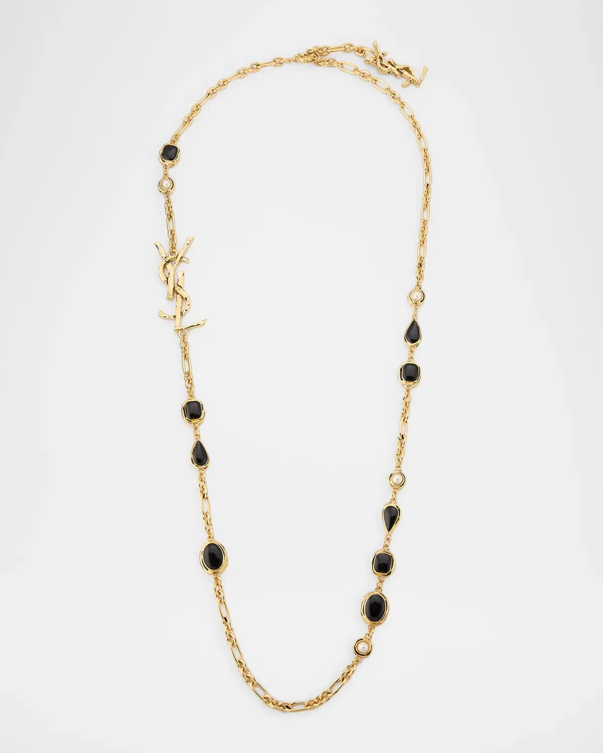 YSL Cabochon Station Necklace by Saint Laurent