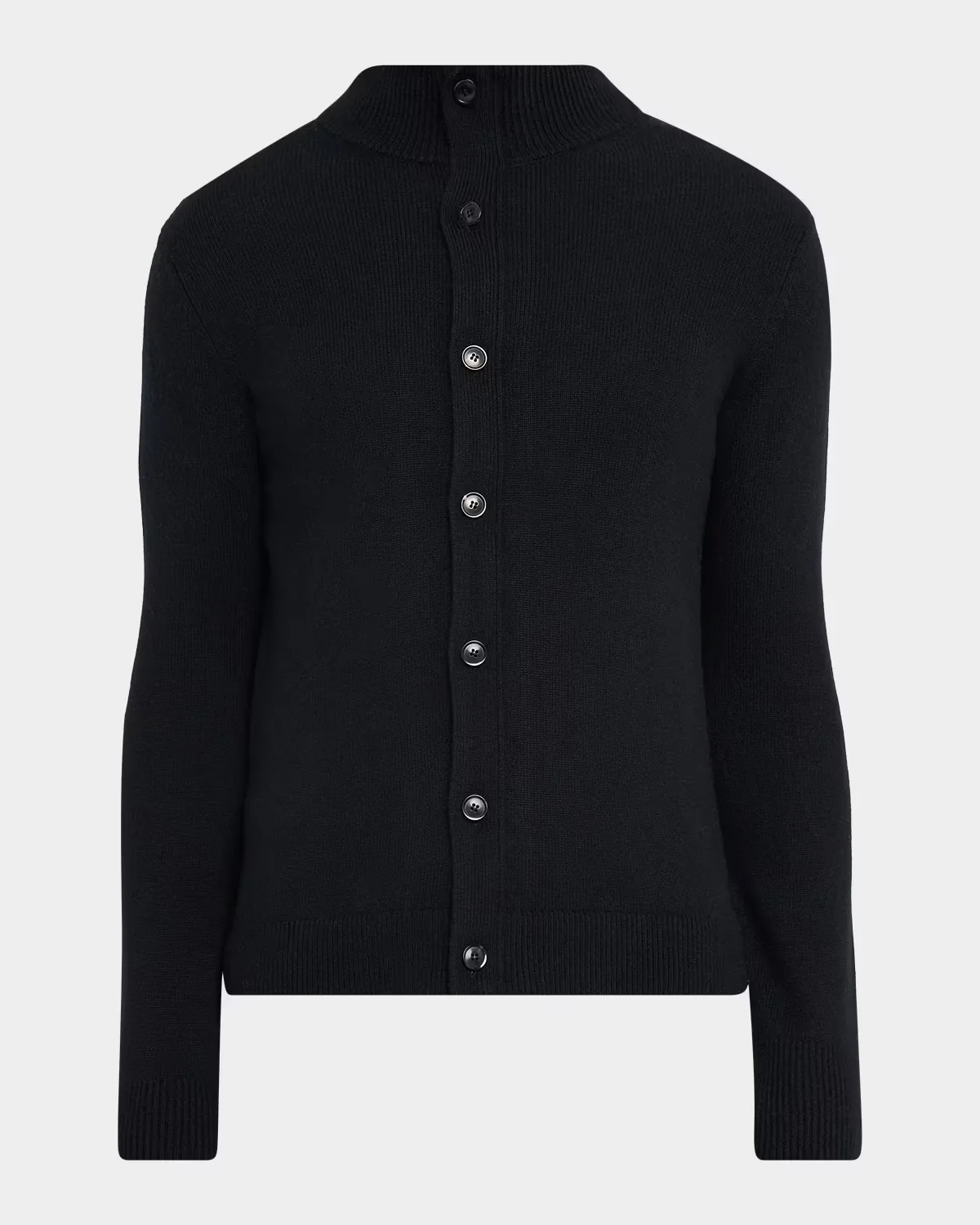 Cashmere Rib Concealed-Zip Cardigan by Neiman Marcus