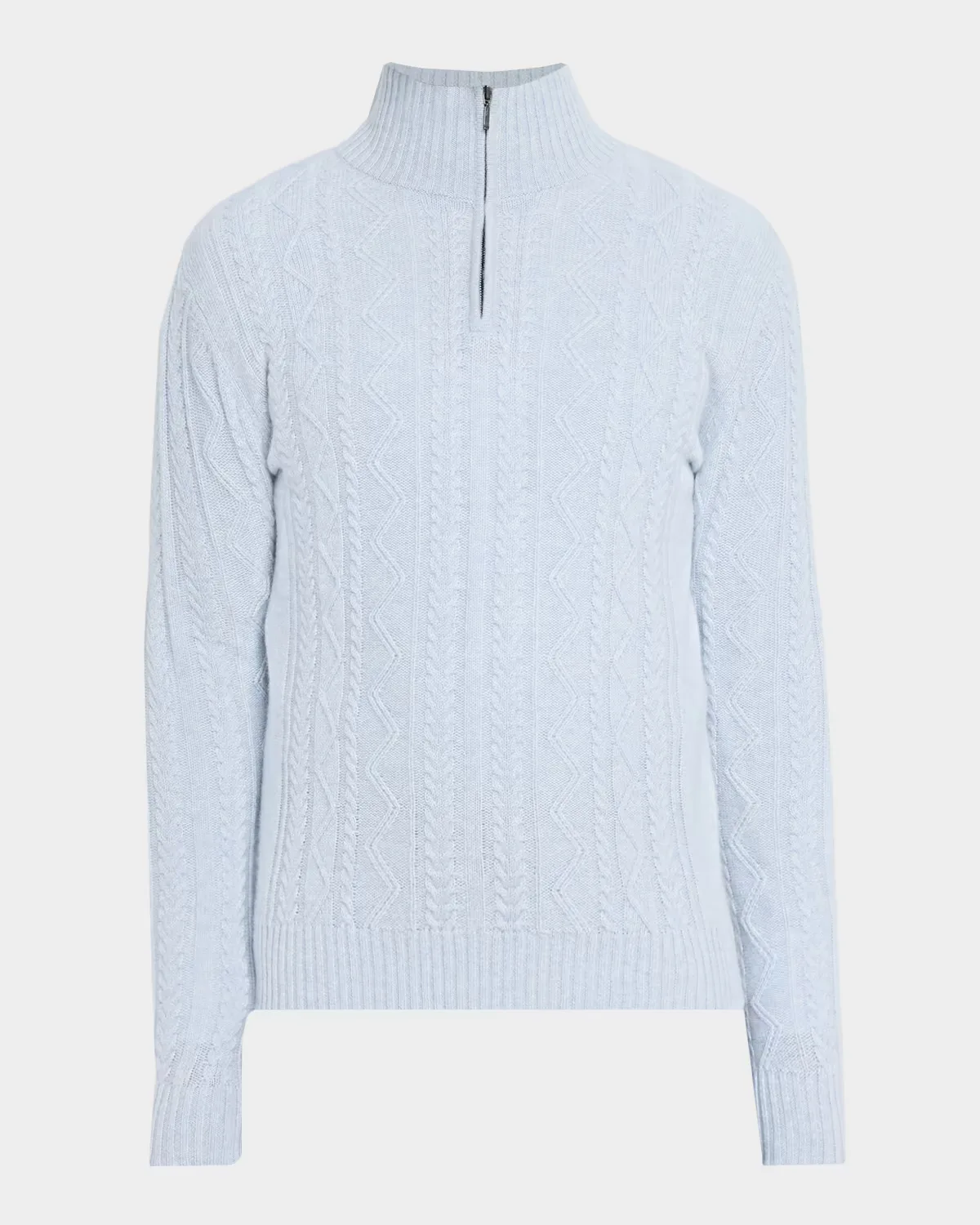 Cashmere Cable Knit Quarter-Zip Sweater by Neiman Marcus