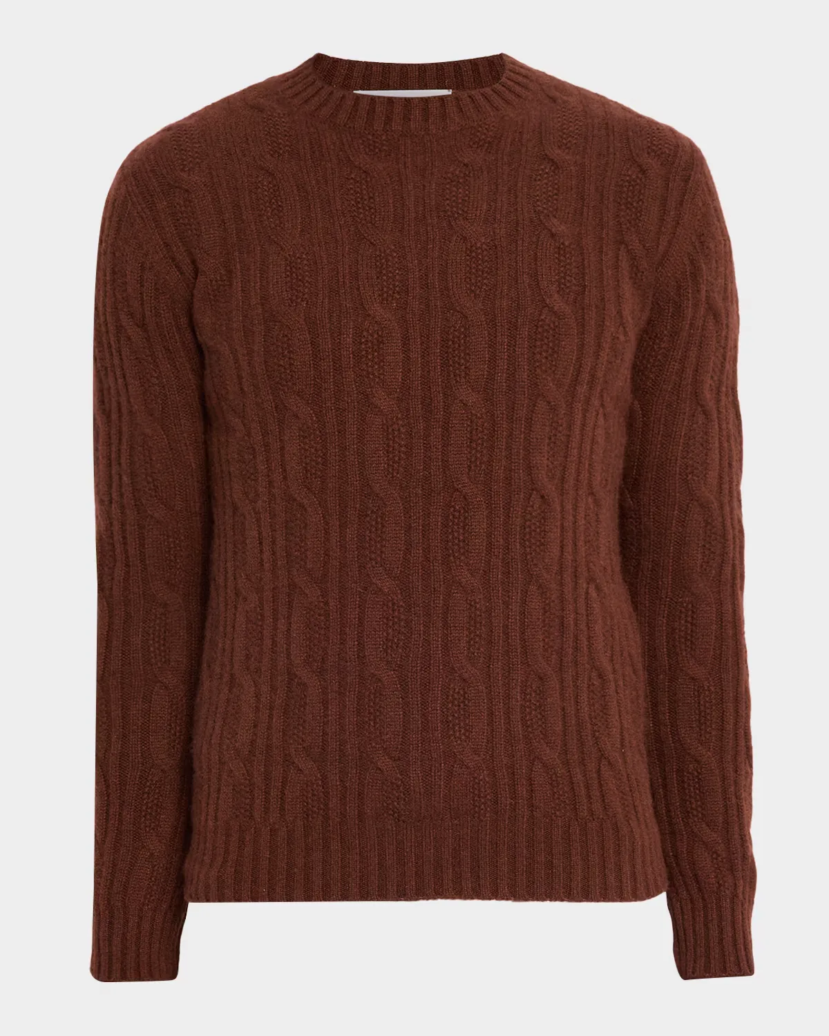 Cashmere Cable Knit Crewneck Sweater by Neiman Marcus
