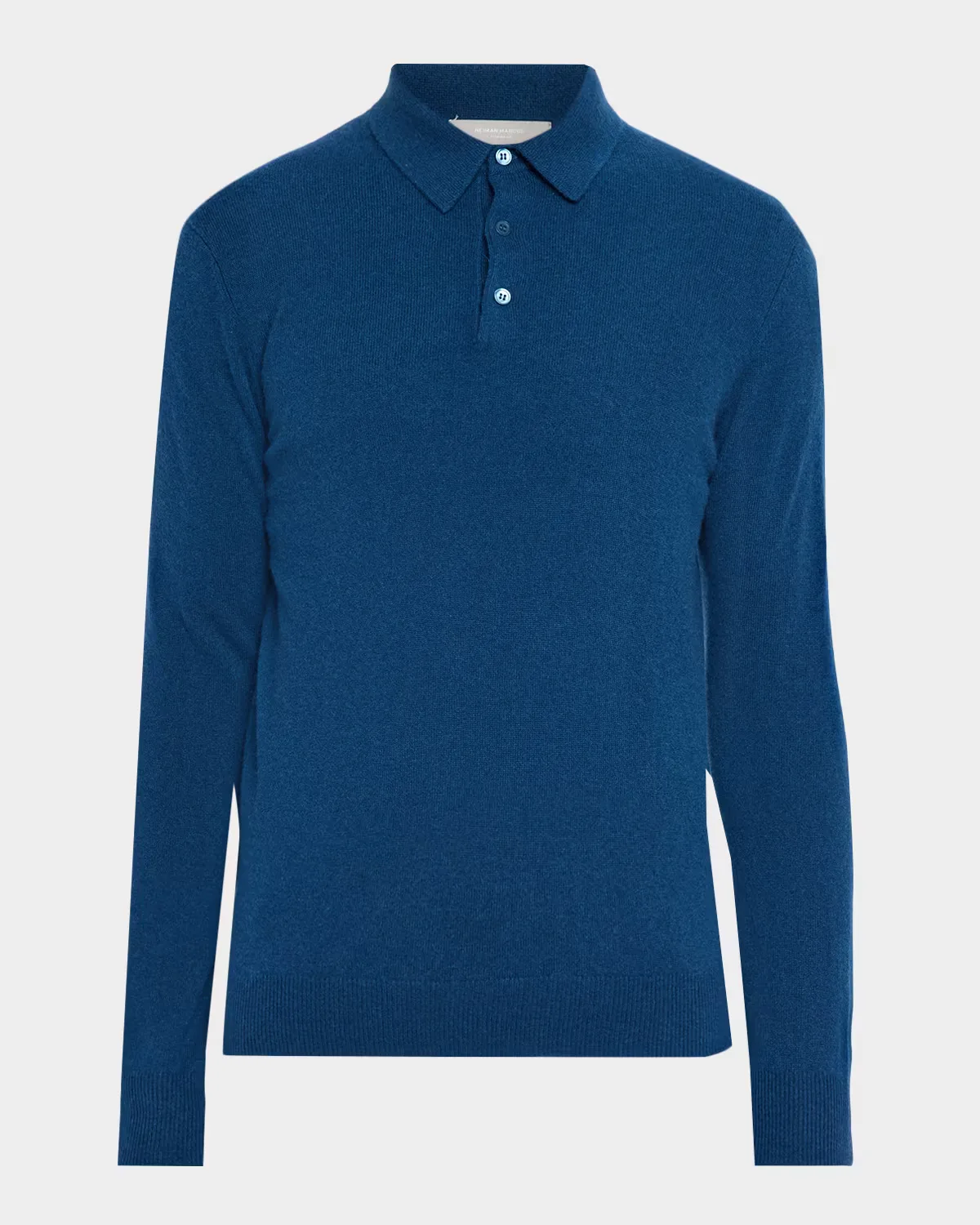 Cashmere Melange Polo Sweater - DENIM by Neiman Marcus