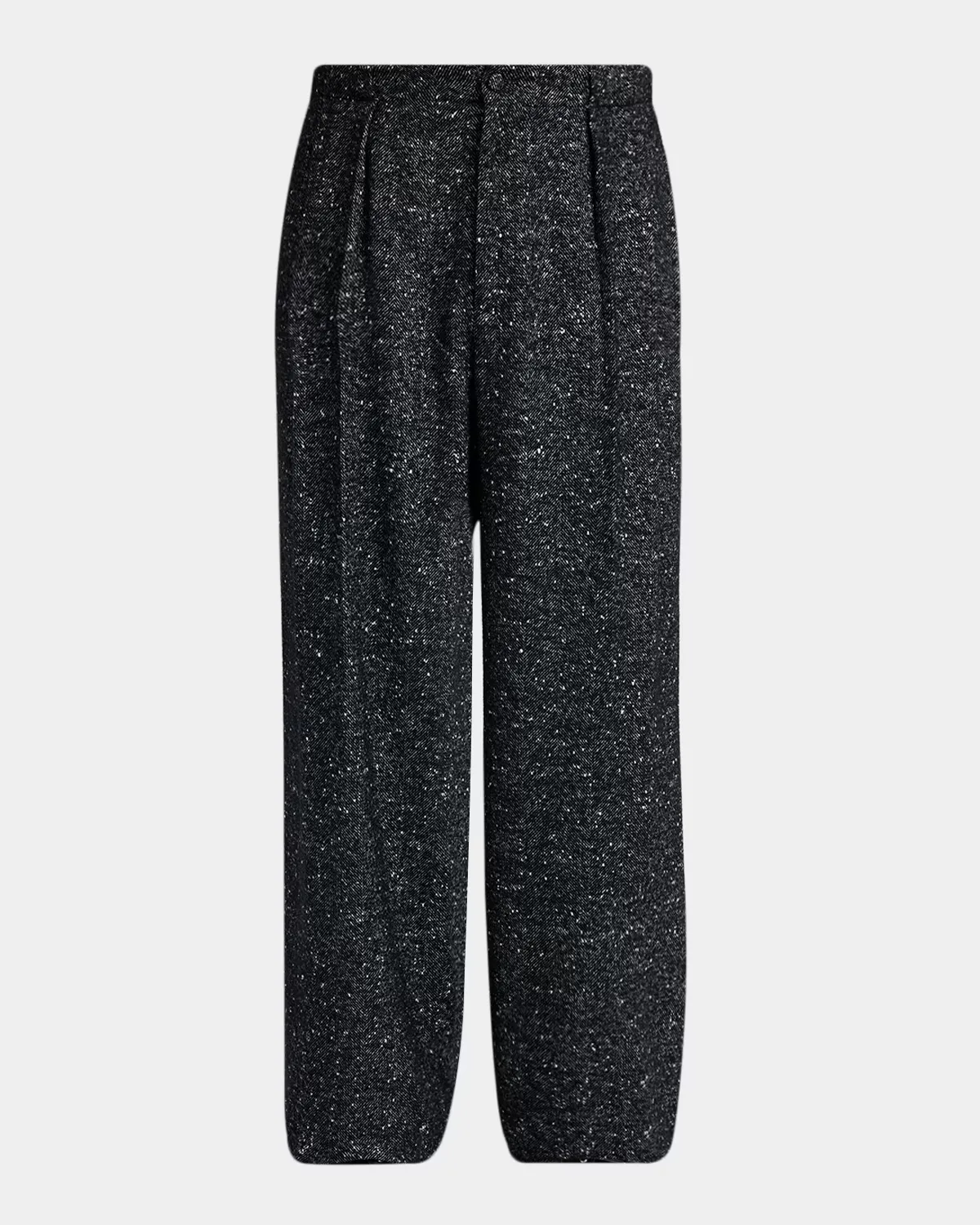 Wool-Blend Speckled Wide-Leg Trousers by Dolce & Gabbana