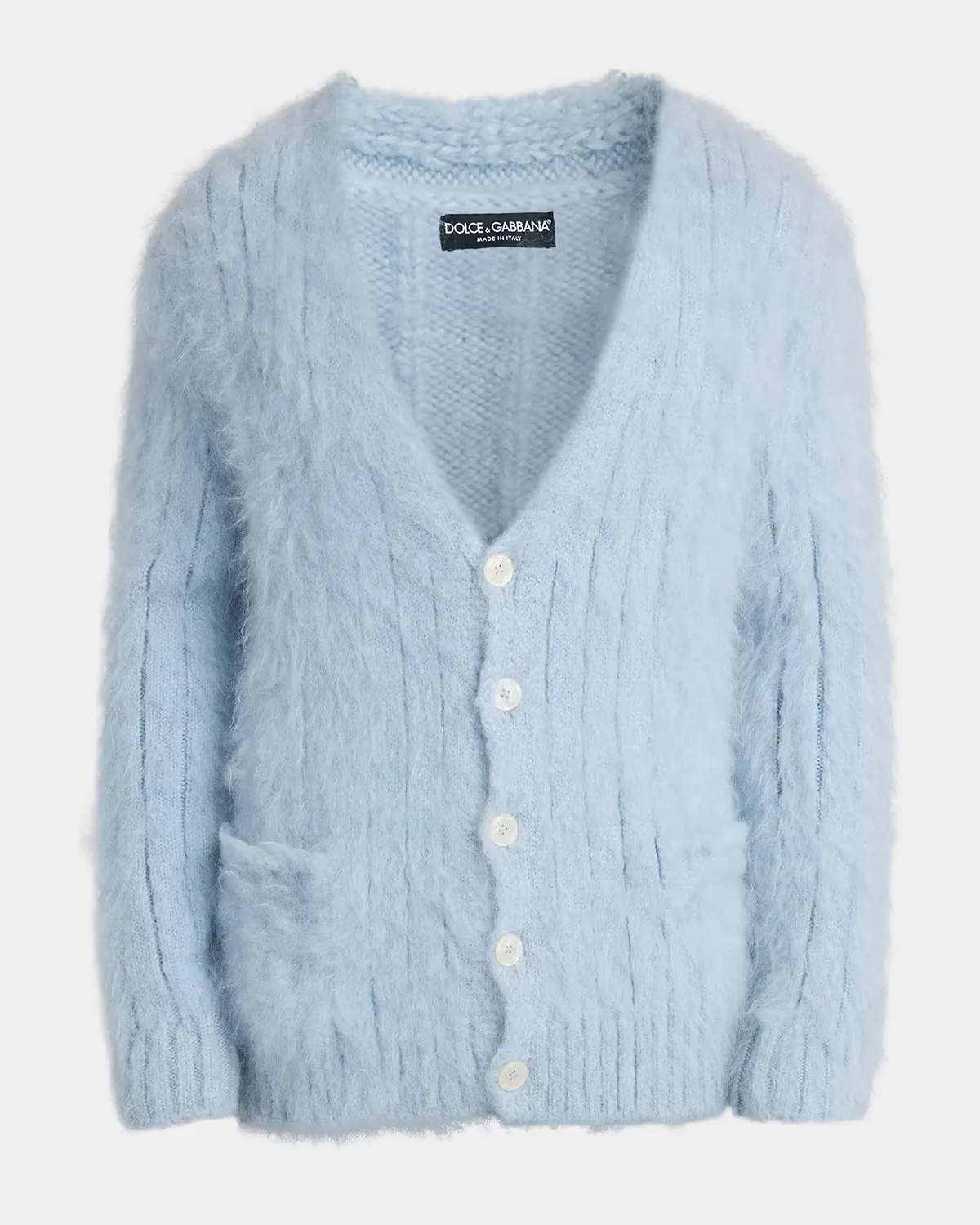 Costa Mohair V-Neck Cardigan Sweater by Dolce & Gabbana