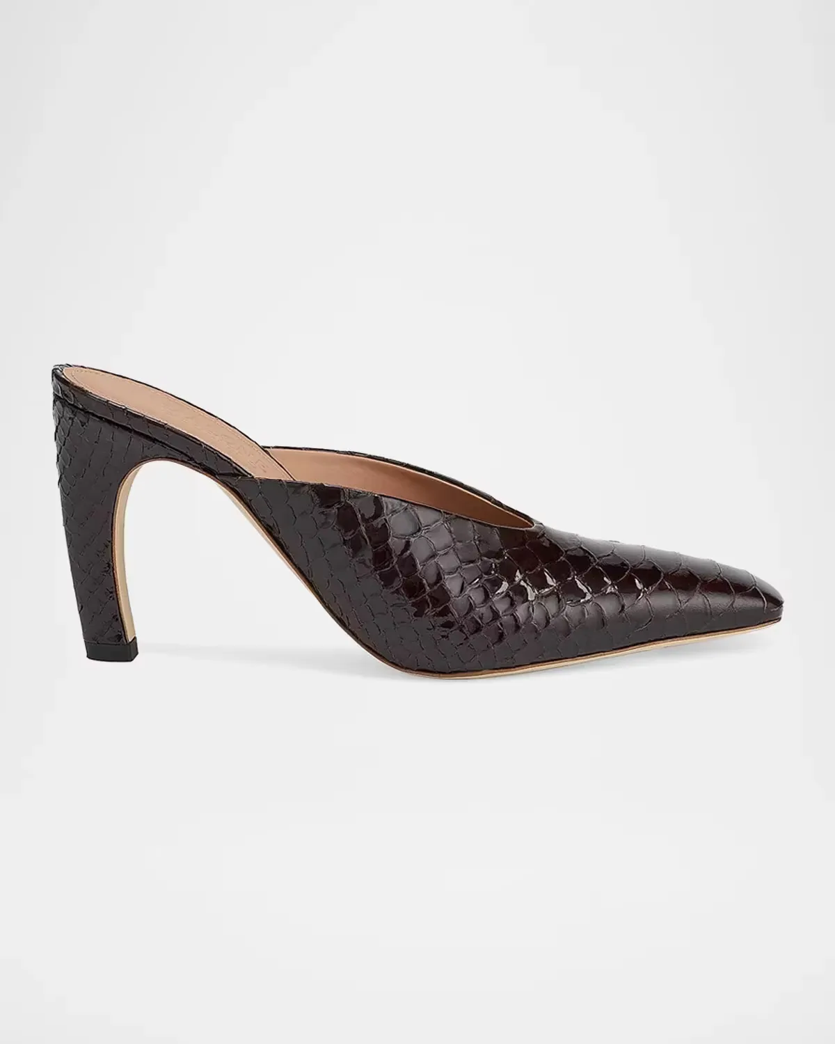 Rowe 90MM Croc-Embossed Leather Mules by Malone Souliers