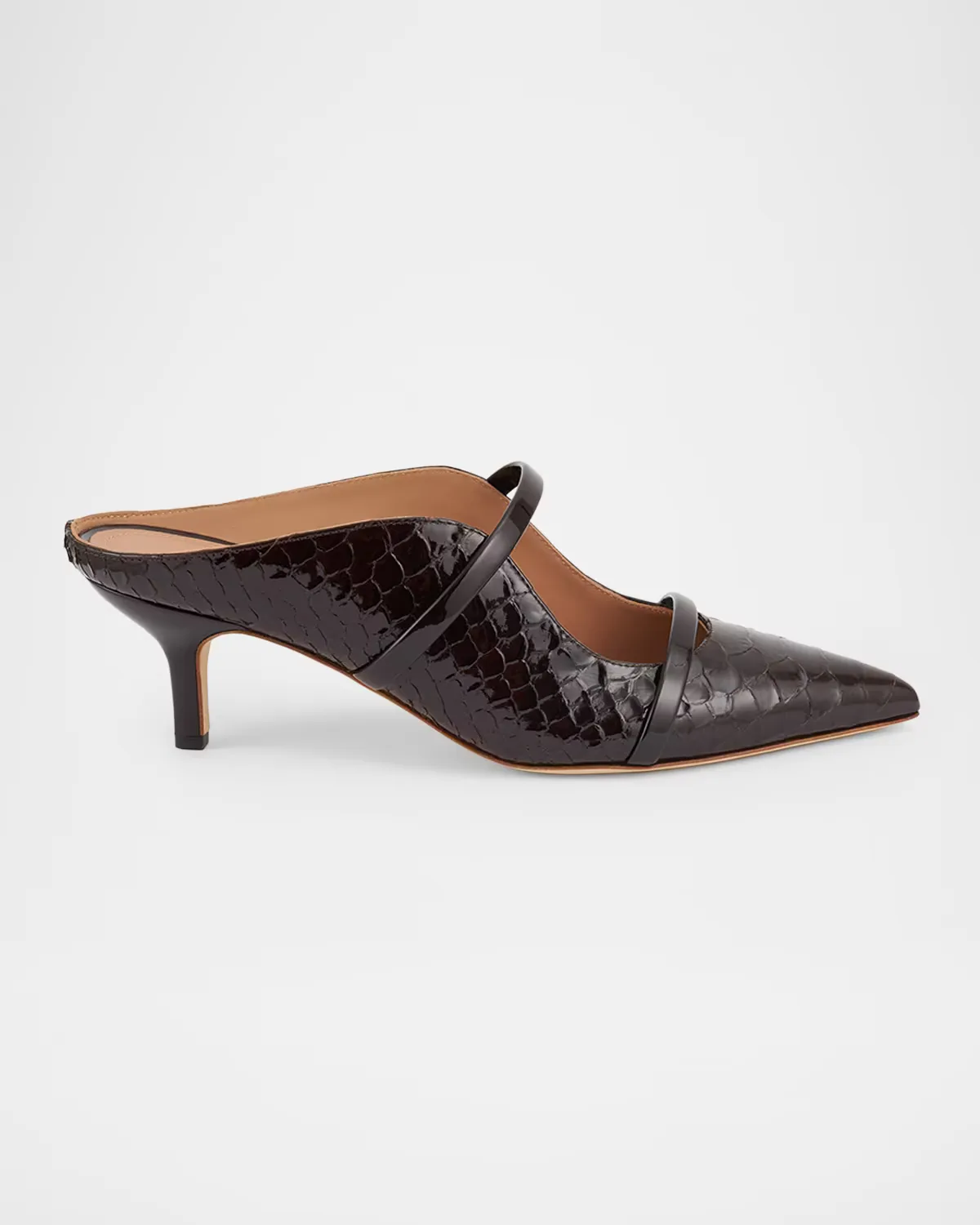 45mm Maureen Croc-Embossed Leather Mules by Malone Souliers