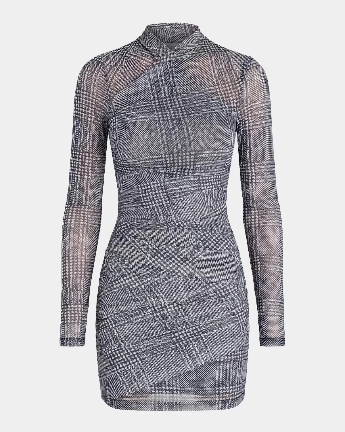 Moxey Ruched Mesh Mini Dress by SEROYA