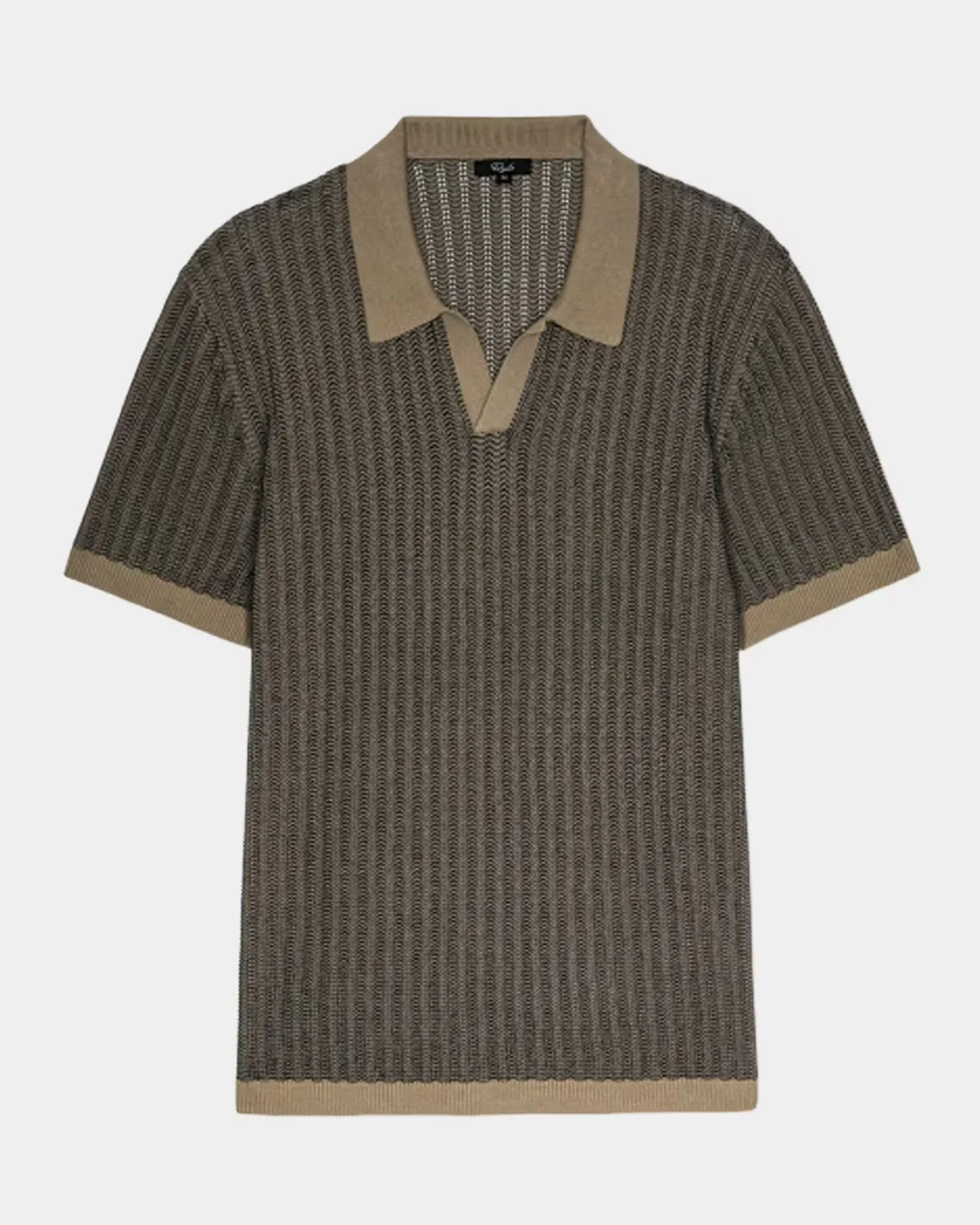 Langley Ripple Open Knit Short-Sleeve Polo Shirt by Rails