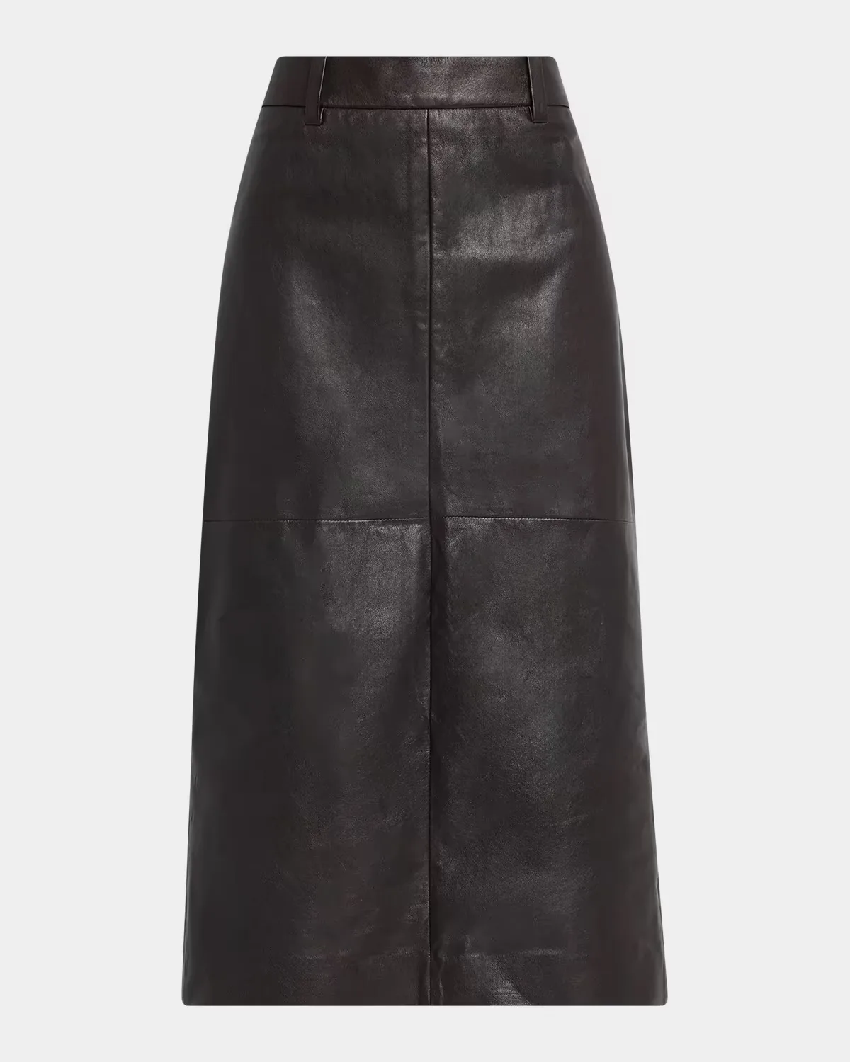 Leather Midi Pencil Skirt by Brunello Cucinelli
