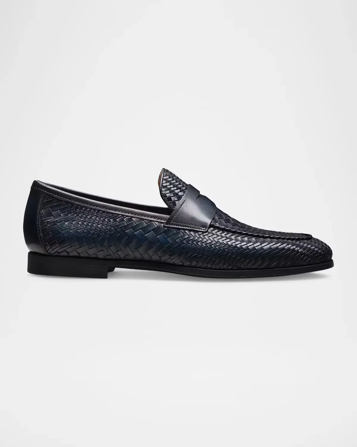 Halwell Woven Leather Penny Loafers