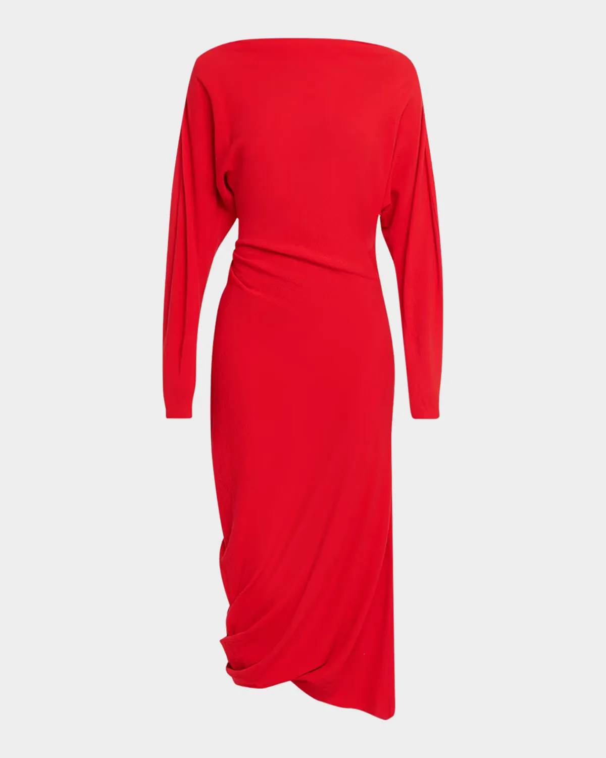 Sandra Gathered Boat-Neck Midi Dress by A.L.C.