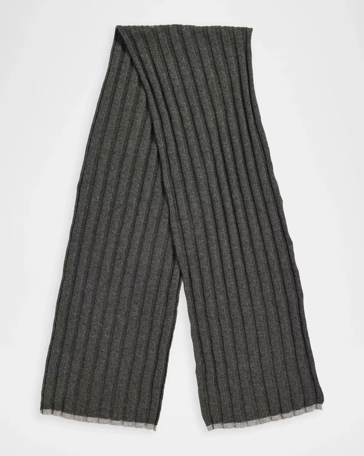 Cashmere Ribbed Scarf by Brunello Cucinelli
