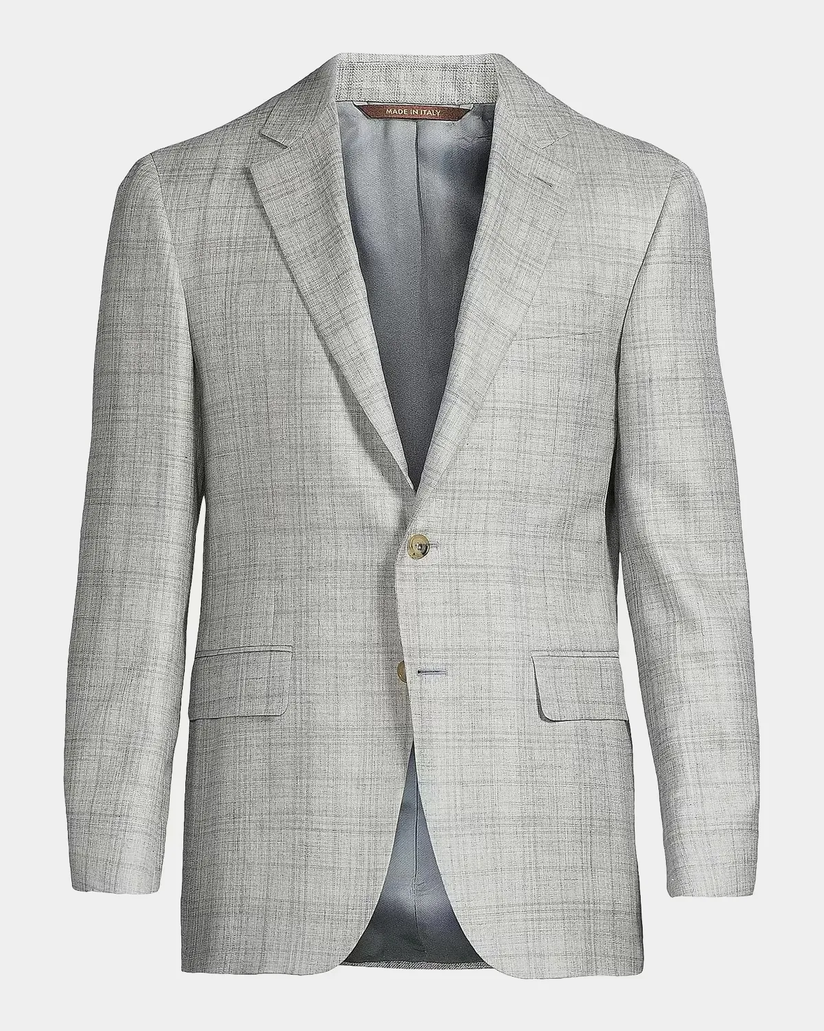 Wool Plaid Single-Breasted Sport Coat by Canali