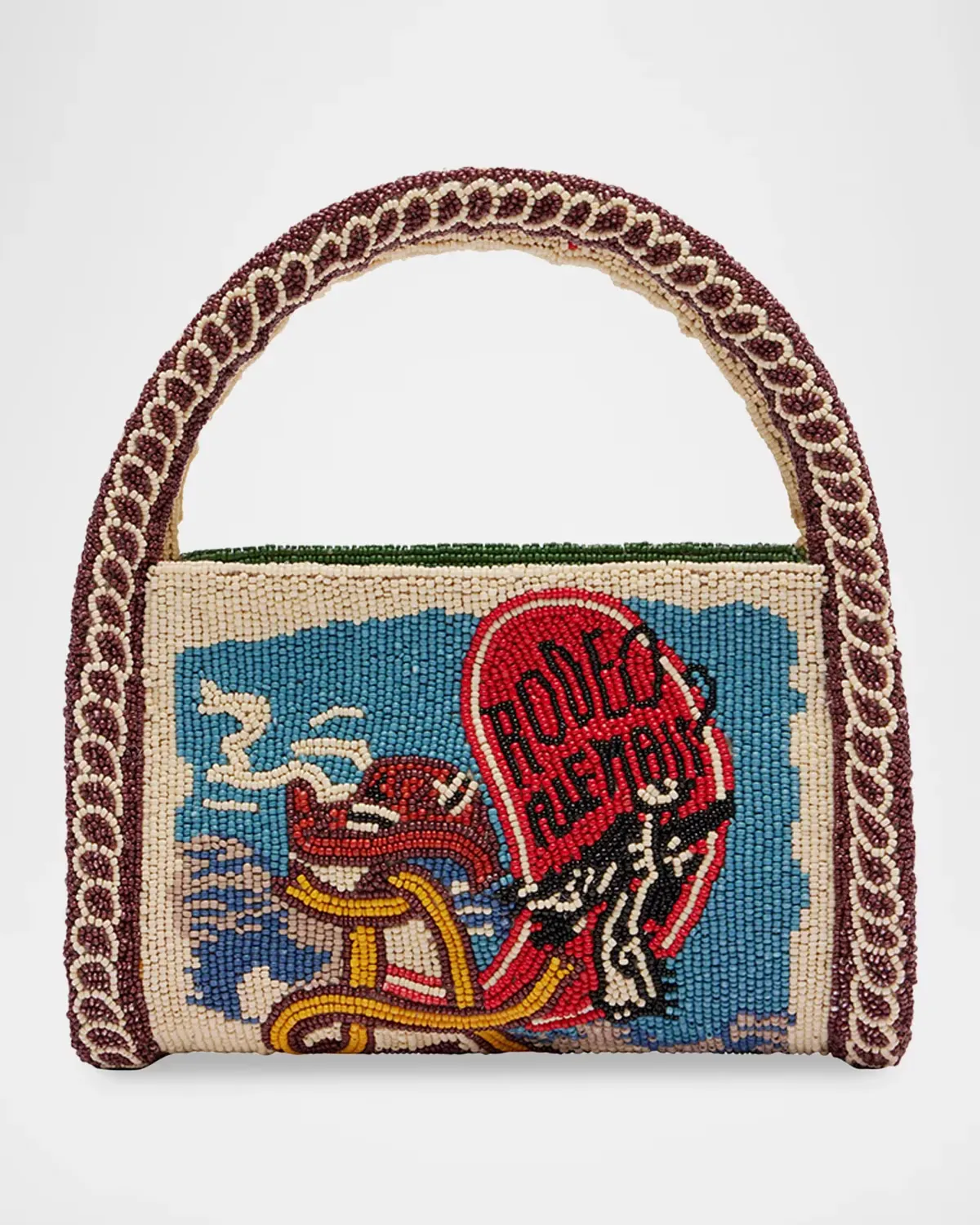 Ace Beaded Barrel Top-Handle Bag by ALMAIS