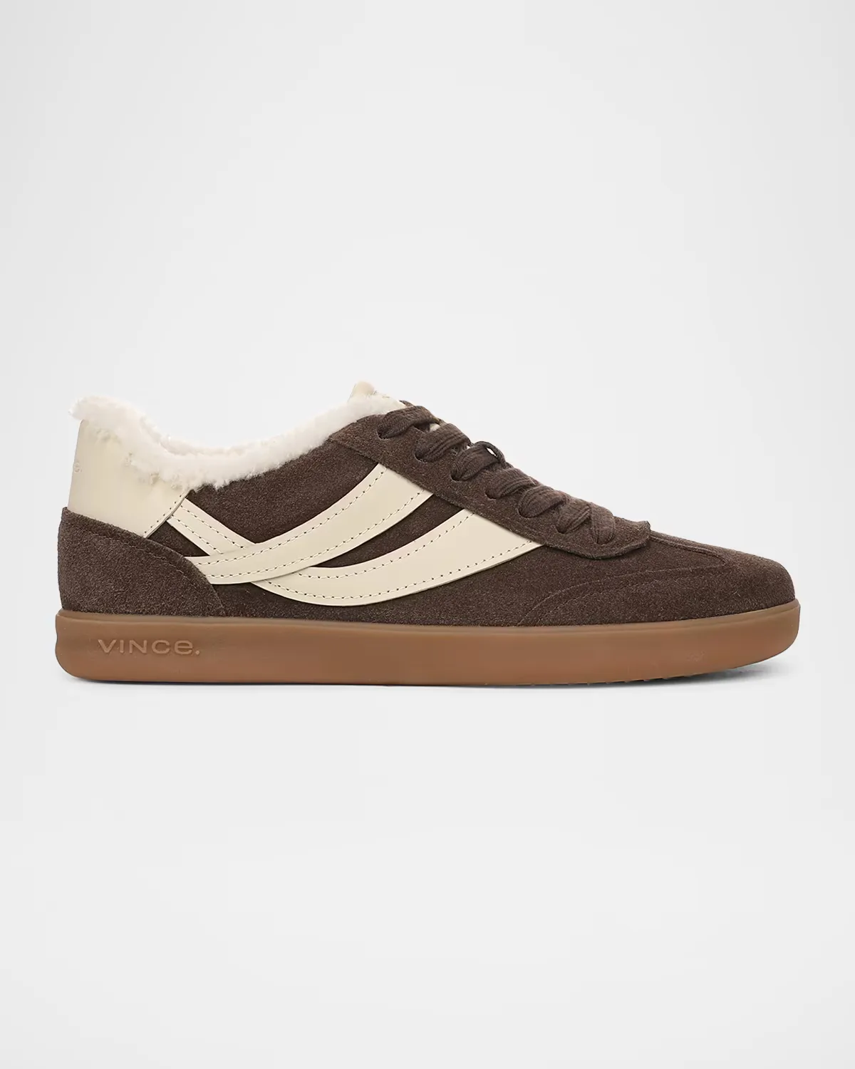Oasis Shearling-Lined Suede Low-Top Sneakers by Vince