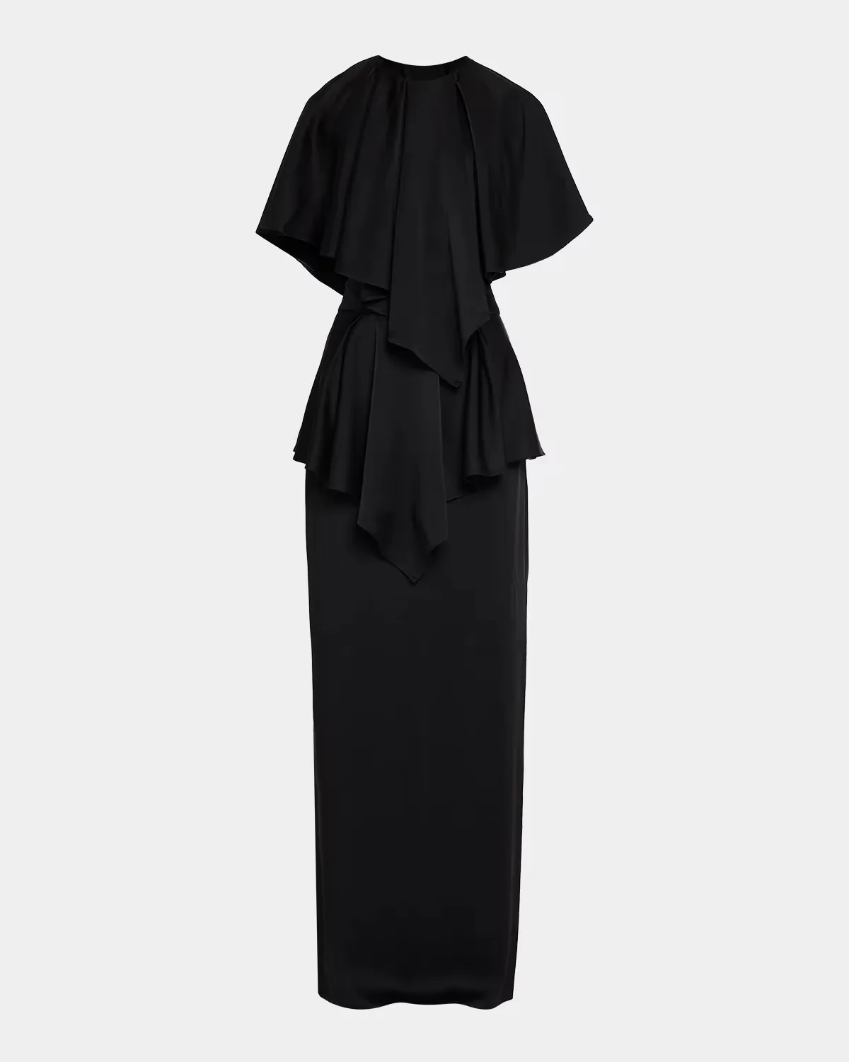 Lace-Trim Tiered Cape Gown by Stella McCartney