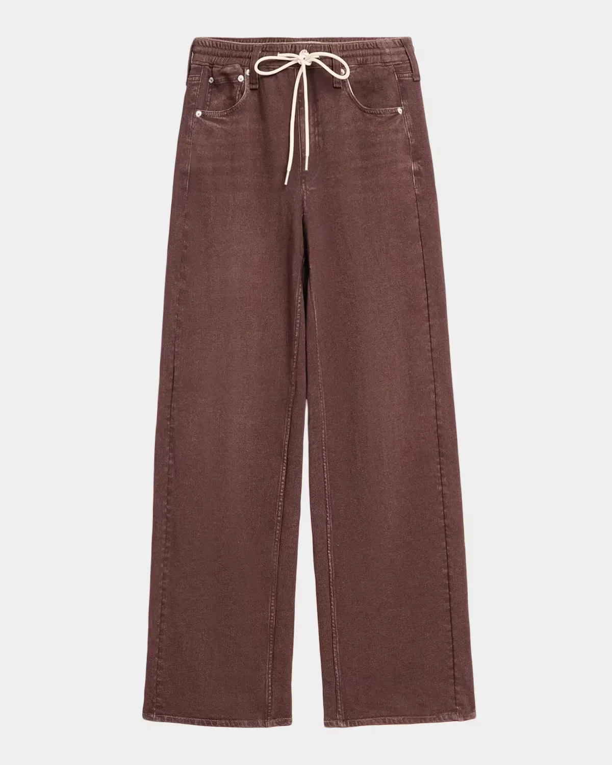 Rb Miramar Terry Drawstring Wide-Leg Jeans by rag & bone