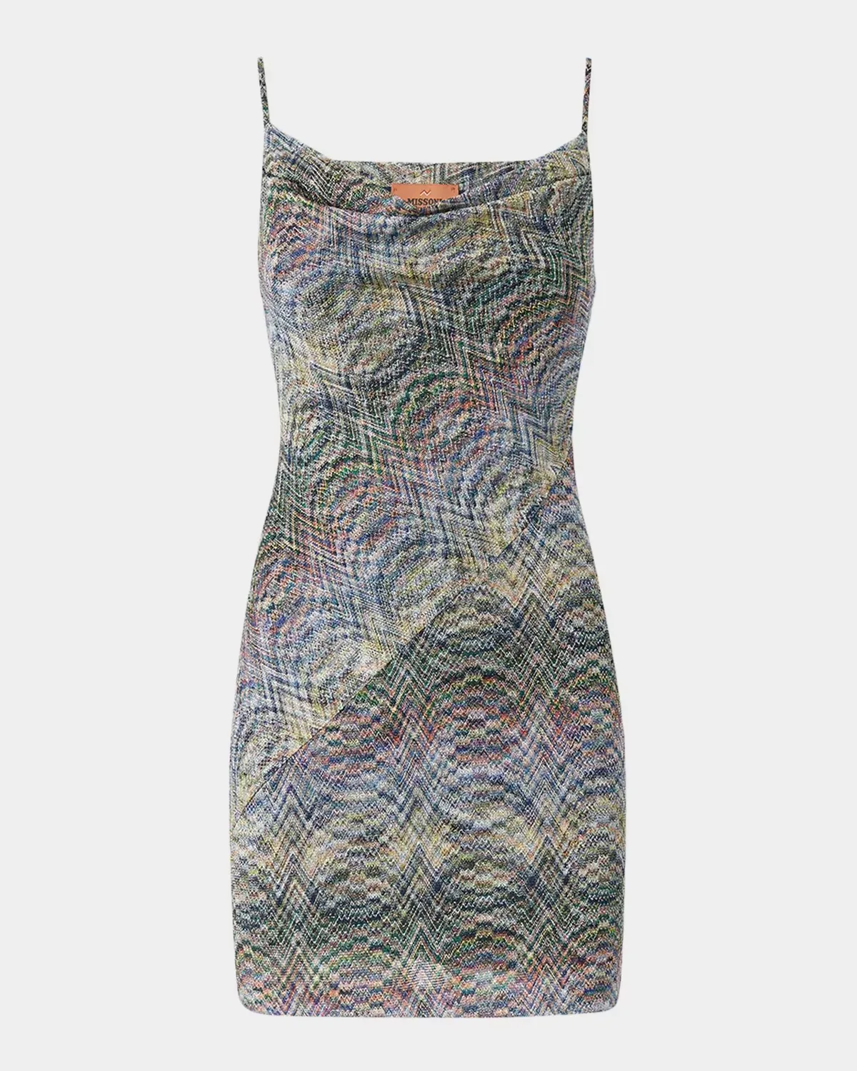 Space-Dye Metallic Knit Sleeveless Mini Dress