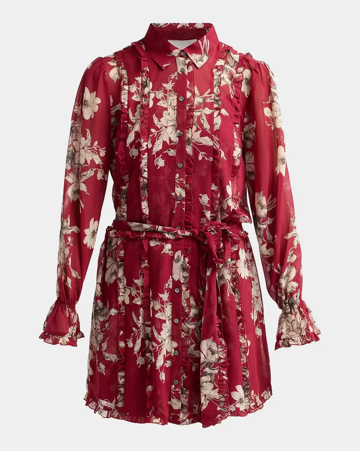 Handsketched Floral Estelle Mini Dress by Cinq  Sept