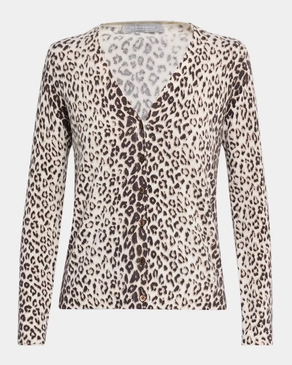 Cashmere Animal-Print Cardigan by Neiman Marcus