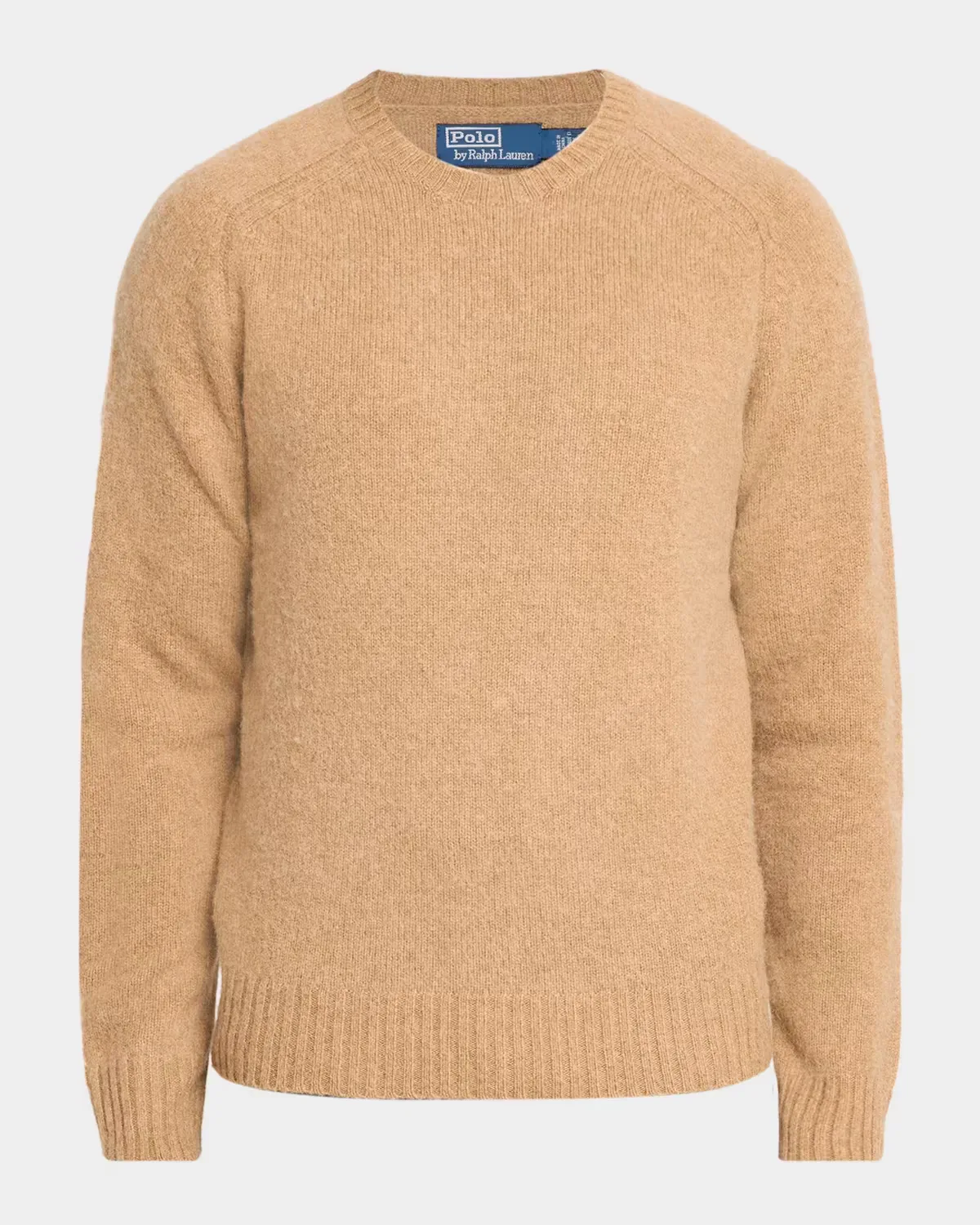 Elbow-Patch Wool-Cashmere Crewneck Sweater by Polo Ralph Lauren