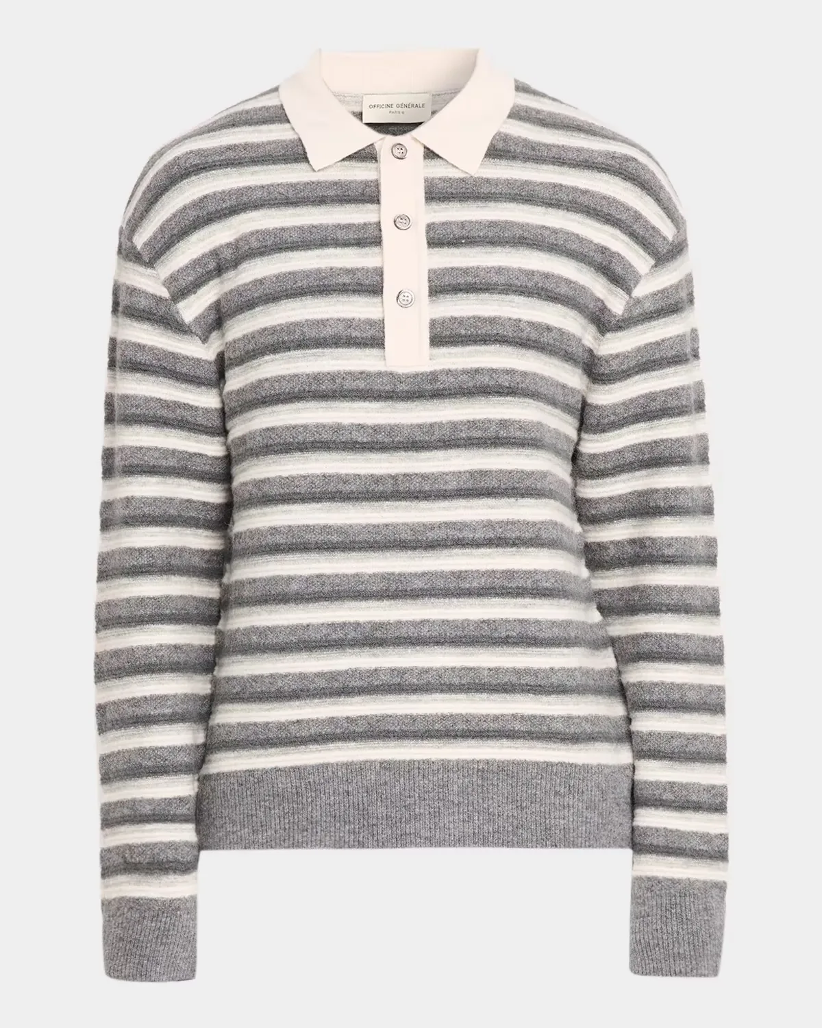 Wool Stripe Polo Sweater by Officine Gnrale