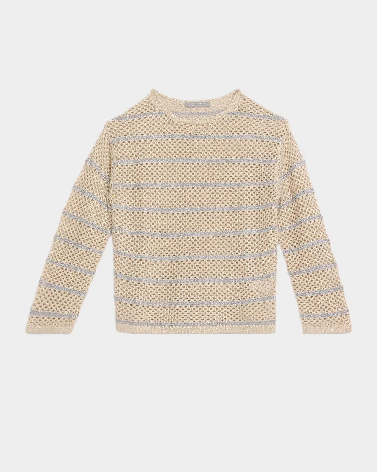 Sequined Open-Knit Cashmere Sweater by Neiman Marcus