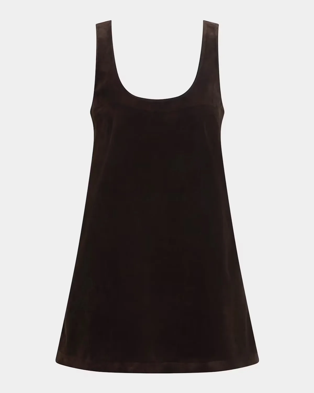 The Scoopneck Faux-Suede Mini Dress