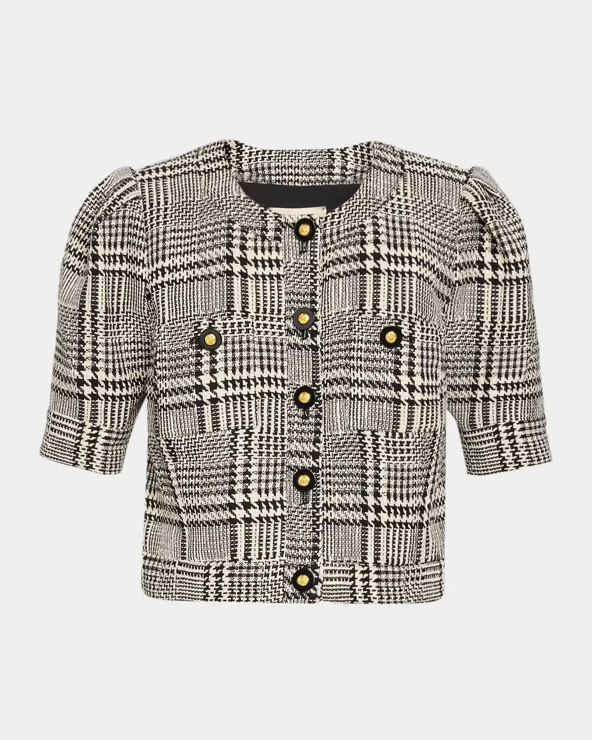 Allegra Short-Sleeve Cropped Jacket by L & apos;AGENCE