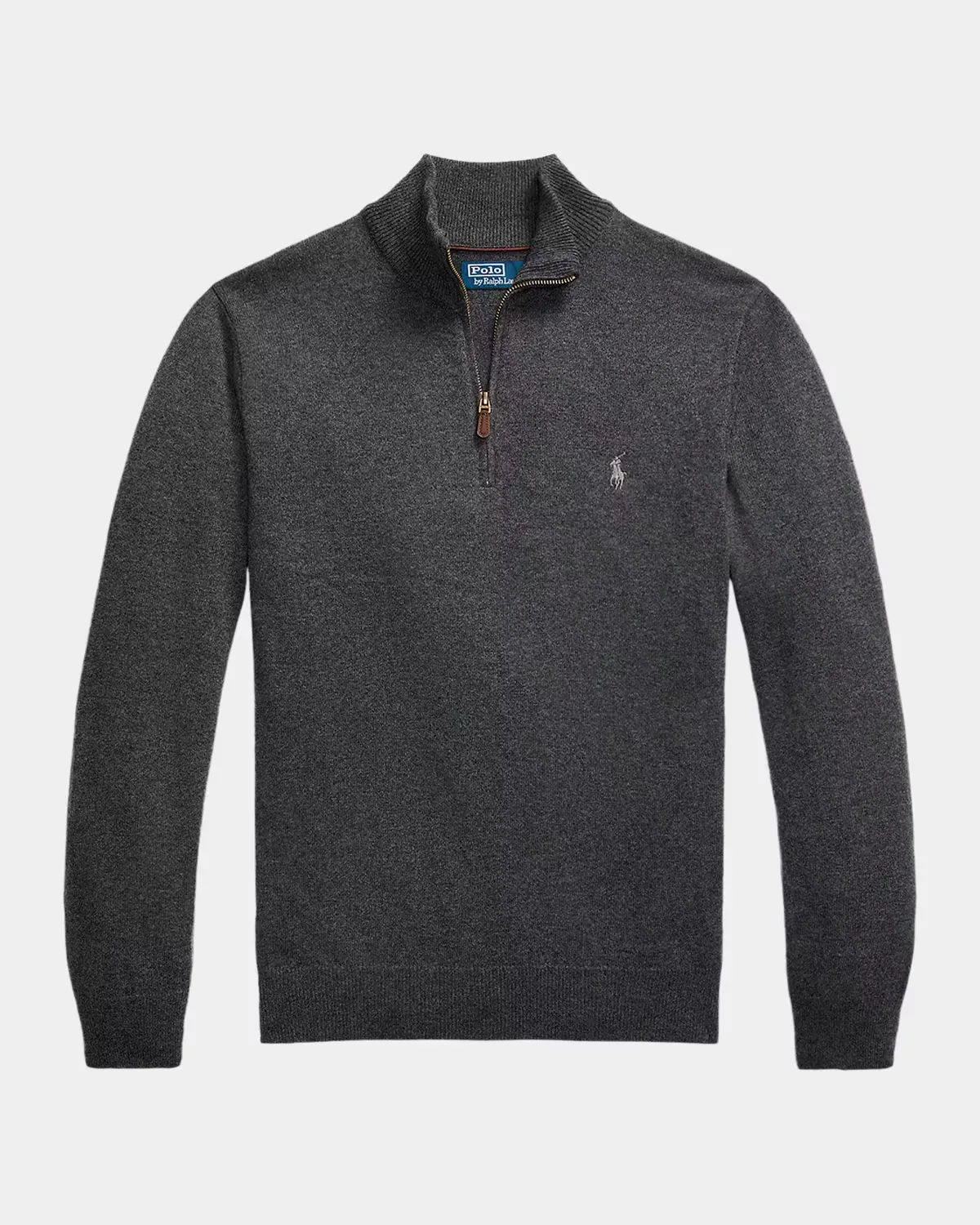 Logo Wool Quarter-Zip Sweater by Polo Ralph Lauren