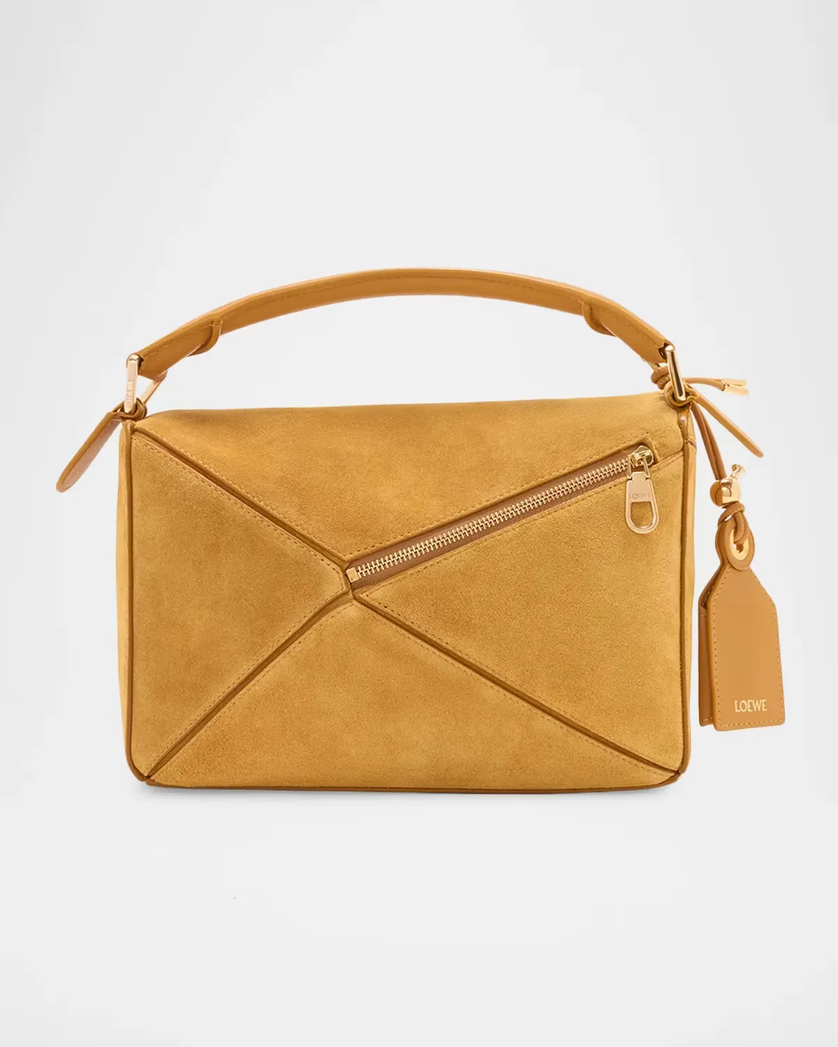 Small Puzzle Suede Top Handle Bag by LOEWE