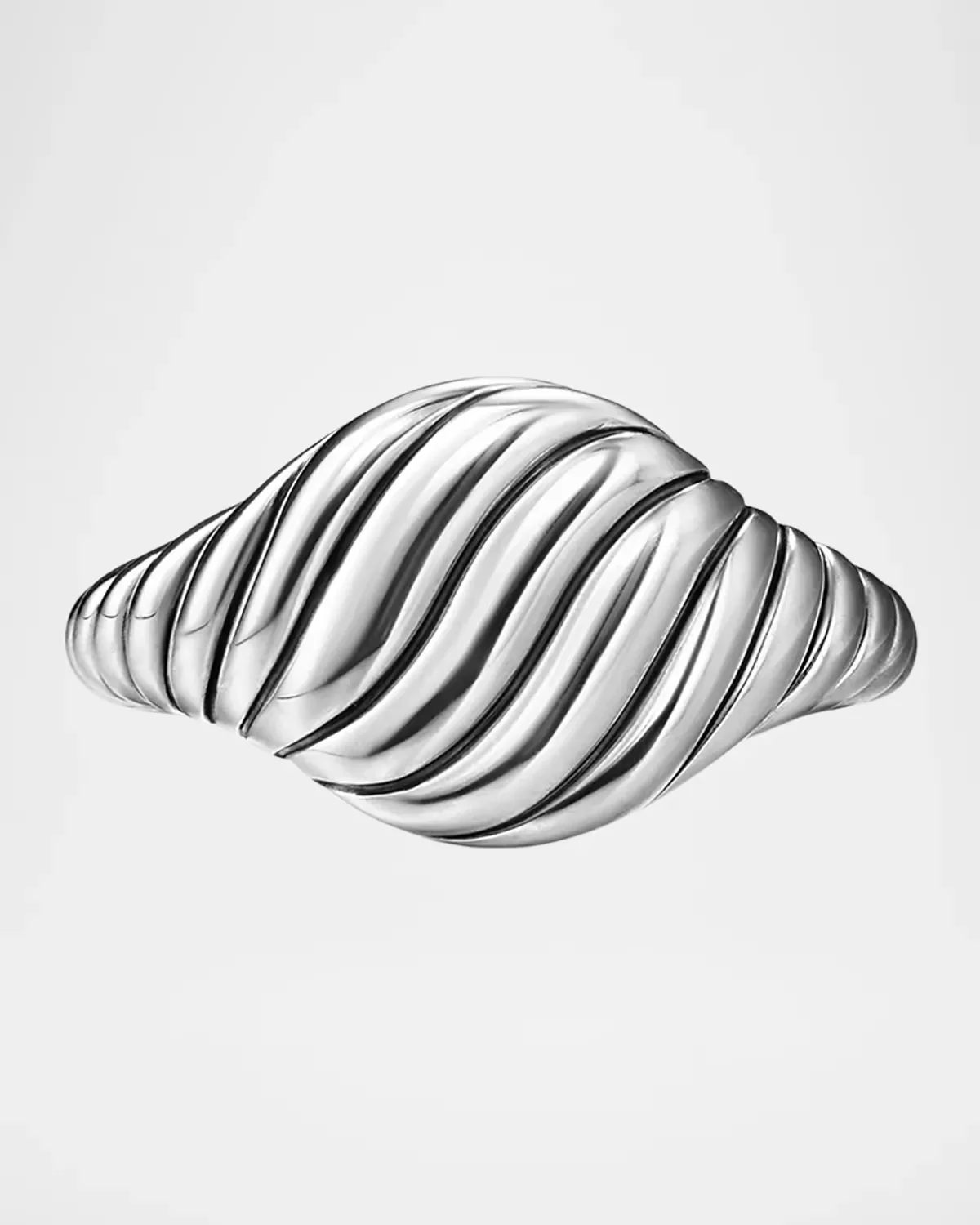 Sculpted Cable Pinky Ring in Silver, 10mm by David Yurman