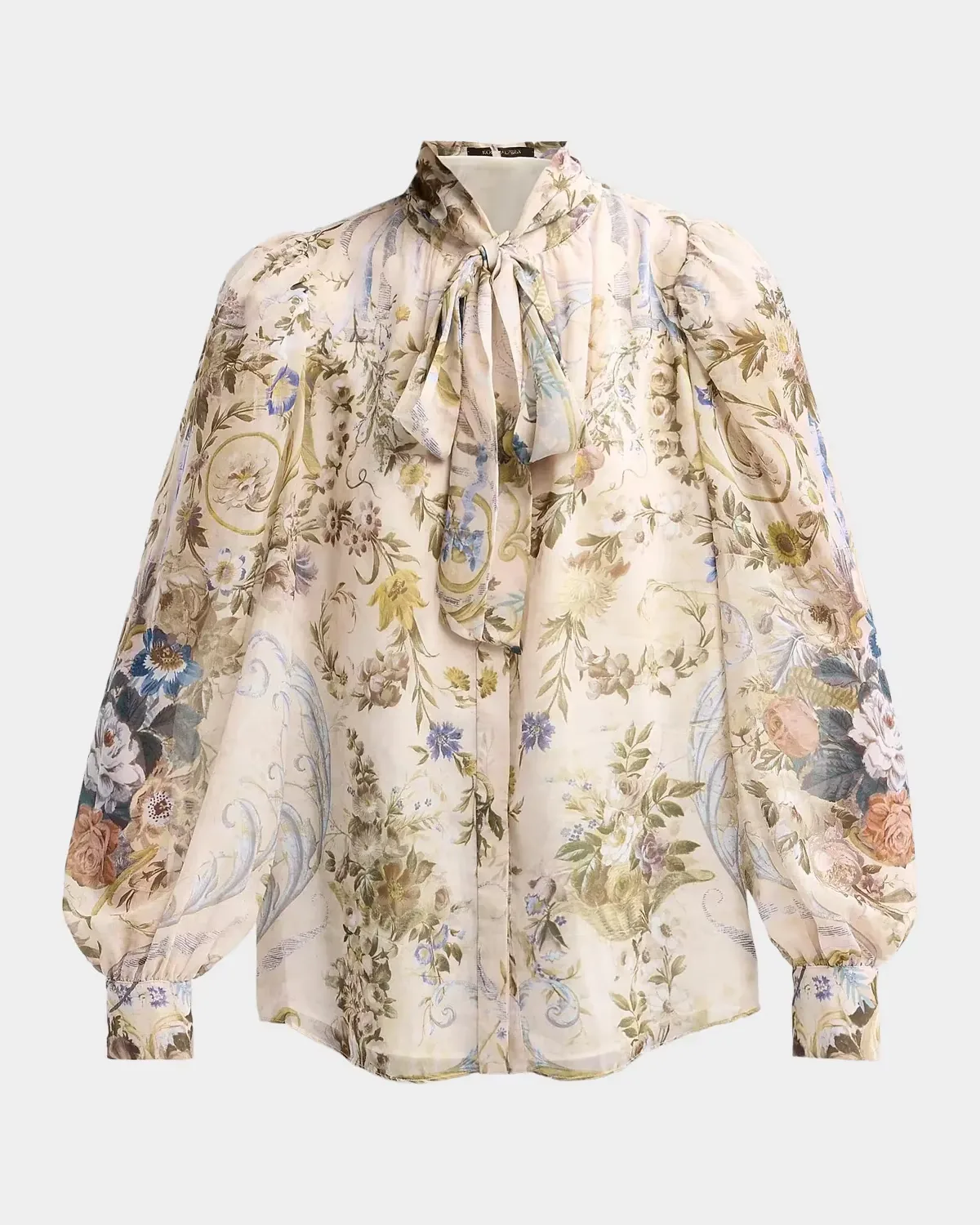 Beau Floral Tieneck Blouse by Kobi Halperin