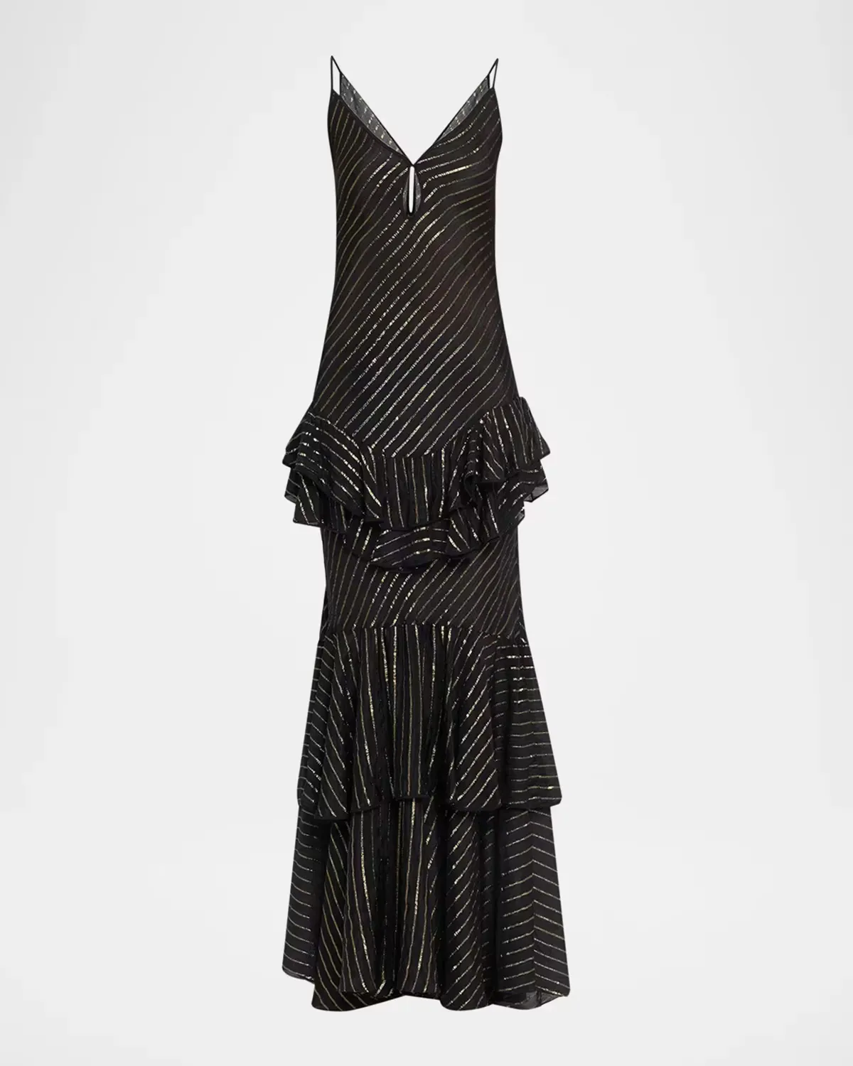 Silk Metallic Reinterpretation Maxi Dress by Johanna Ortiz
