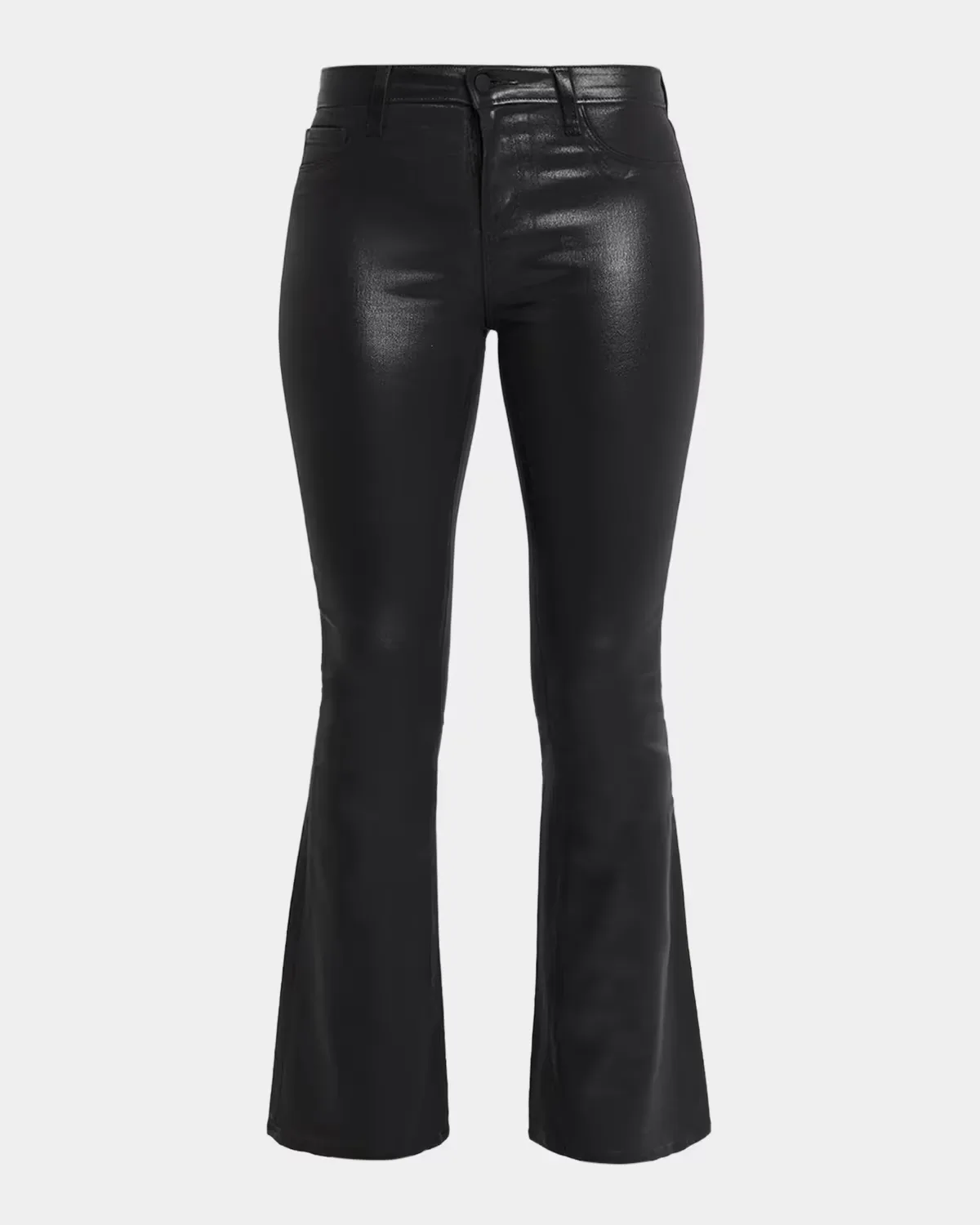 Marty High-Rise Coated Flare Jeans by L & apos;AGENCE