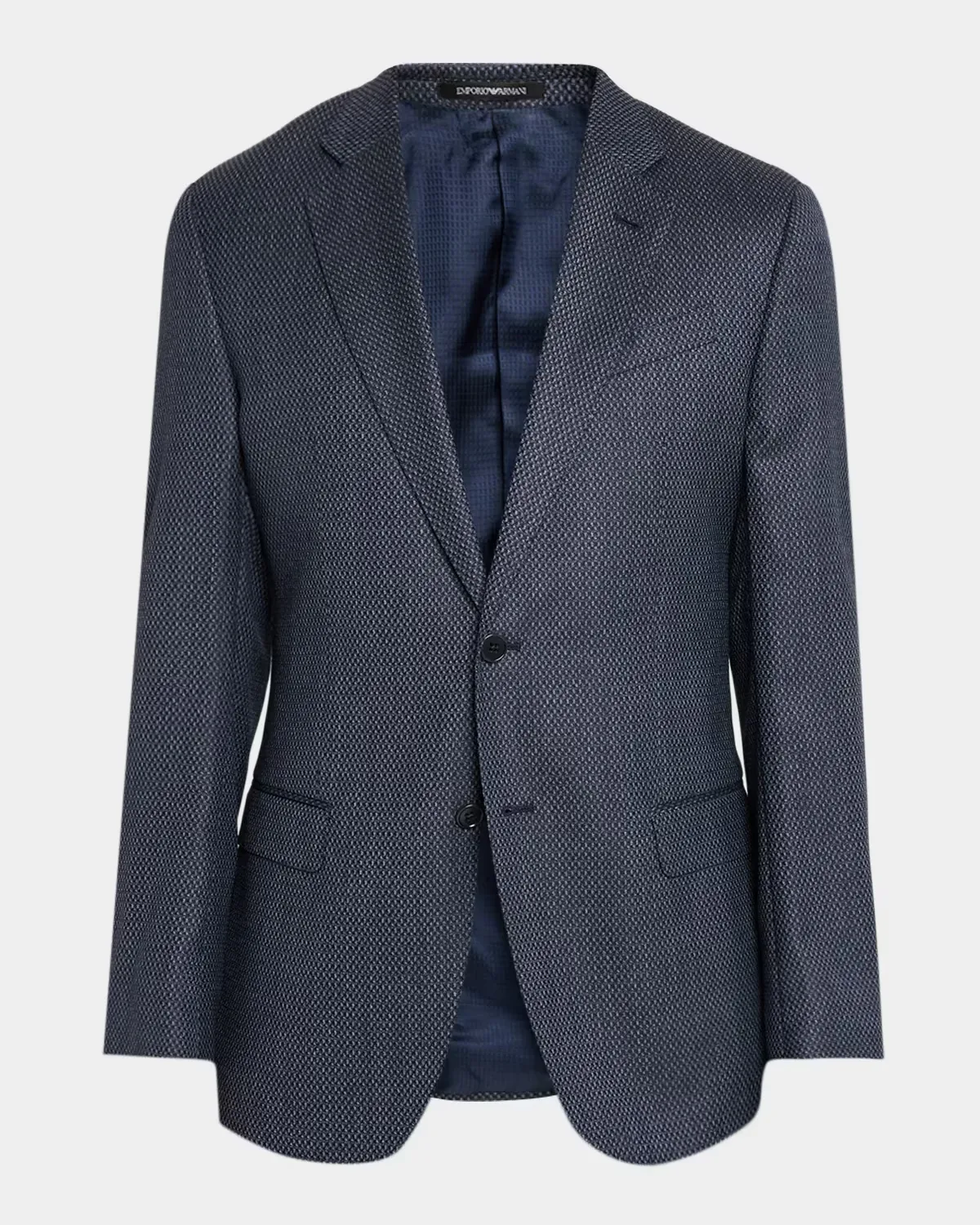 Wool Textured Single-Breasted Sport Coat by Armani