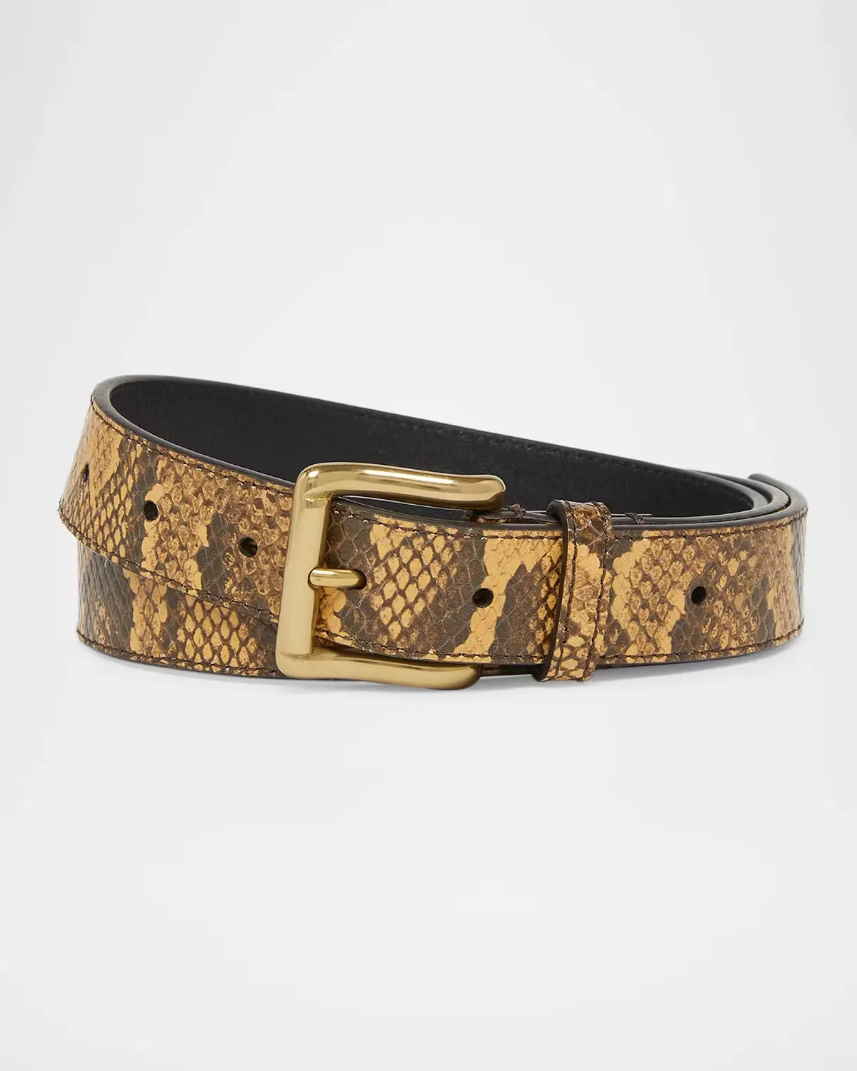 Lizard-Effect Leather Belt by AMIRI