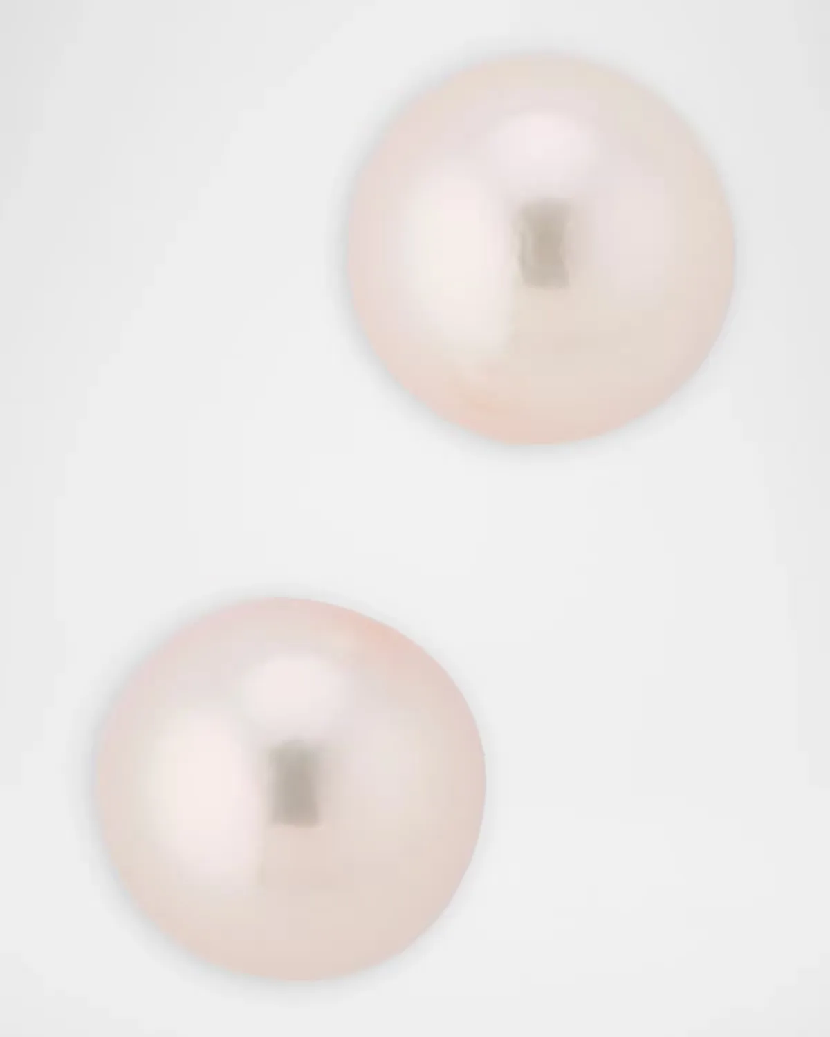 18K Yellow Gold 6x6.5mm White Akoya Pearl Stud Earrings by Belpearl