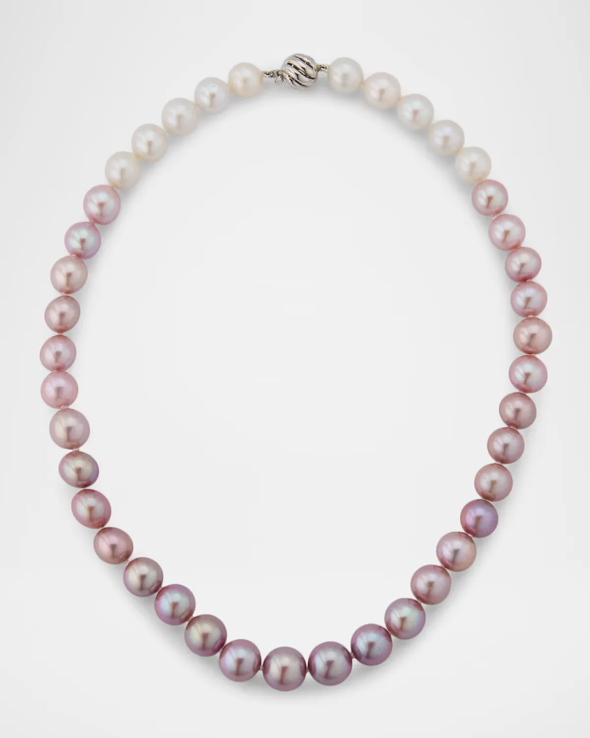 18K White Gold Ombre Pearl Necklace, 18L by Belpearl