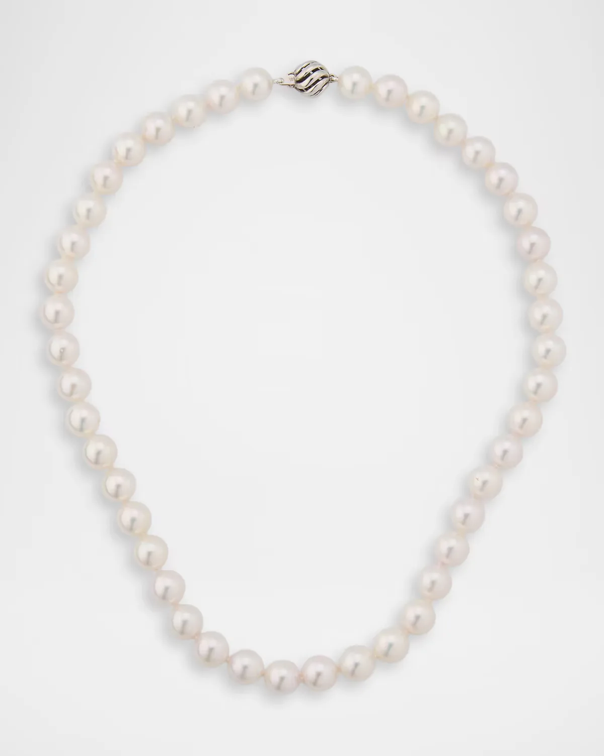 18K White Gold Pearl-Strand Necklace, 18L