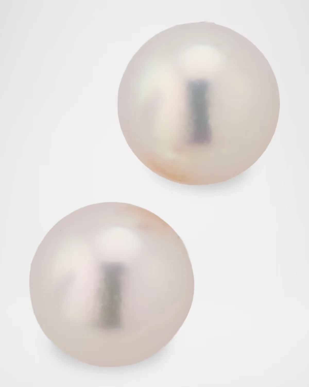 18K Yellow Gold 7x6.5mm Akoya Pearl Stud Earrings