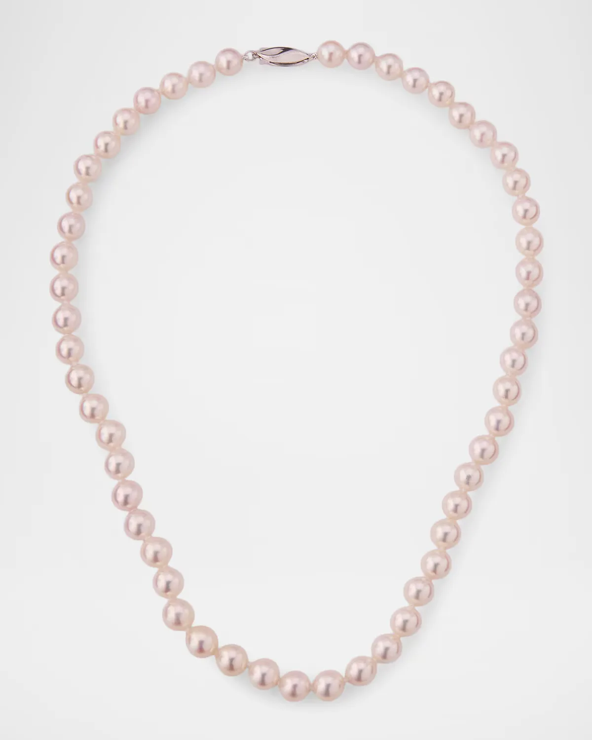18K White Gold Akoya Pearl Necklace, 18L by Belpearl