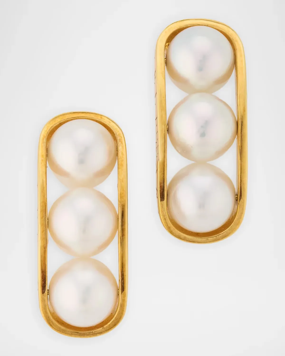 Kobe 18K Akoya Pearl Trio Earrings by Belpearl