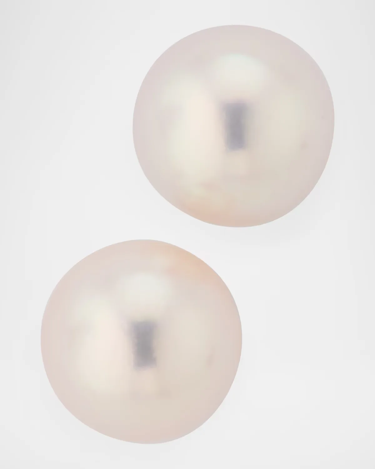 18K White Gold 9mm White Akoya Pearl Stud Earrings