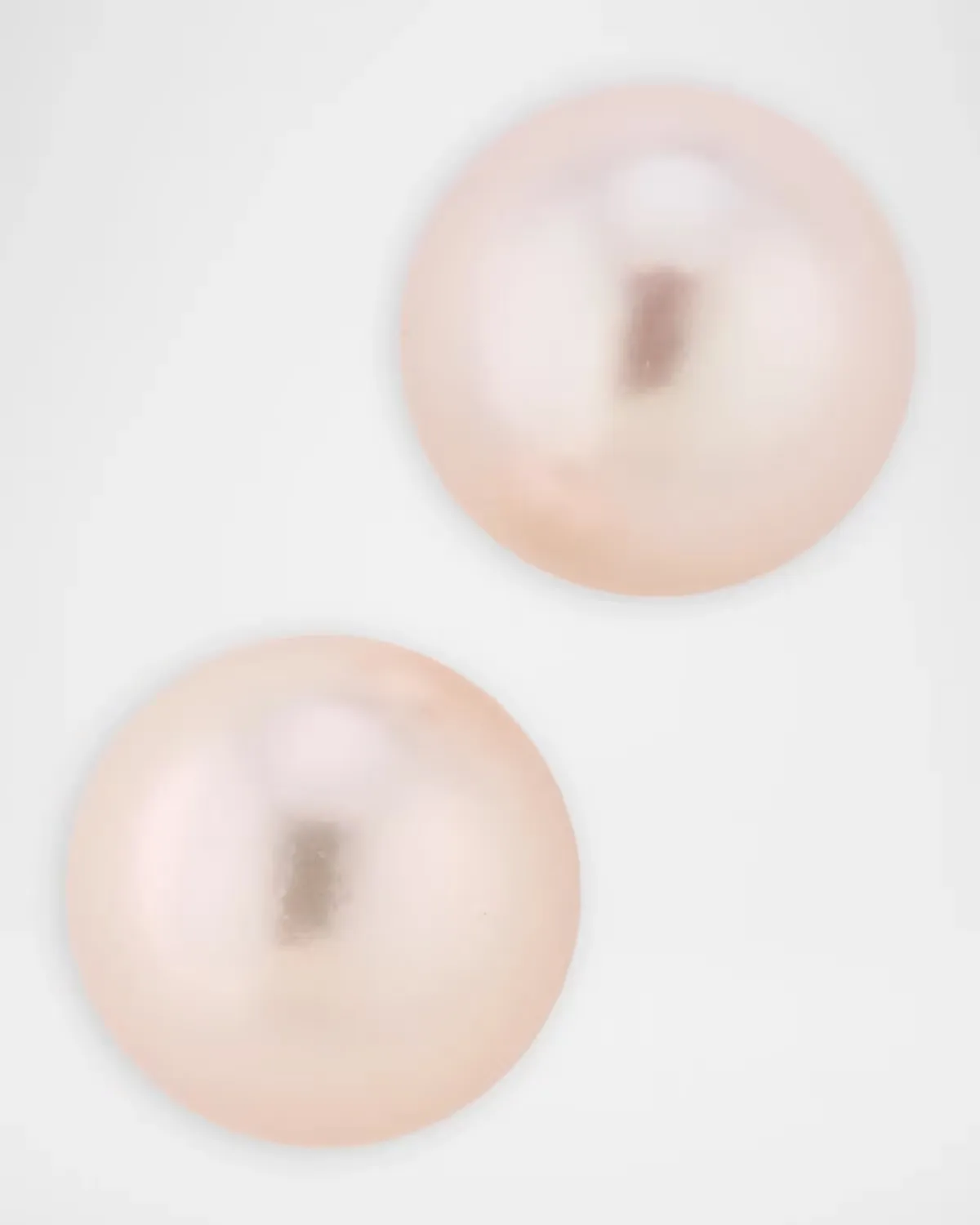 18K Yellow Gold 7x6.5mm White Akoya Pearl Stud Earrings by Belpearl