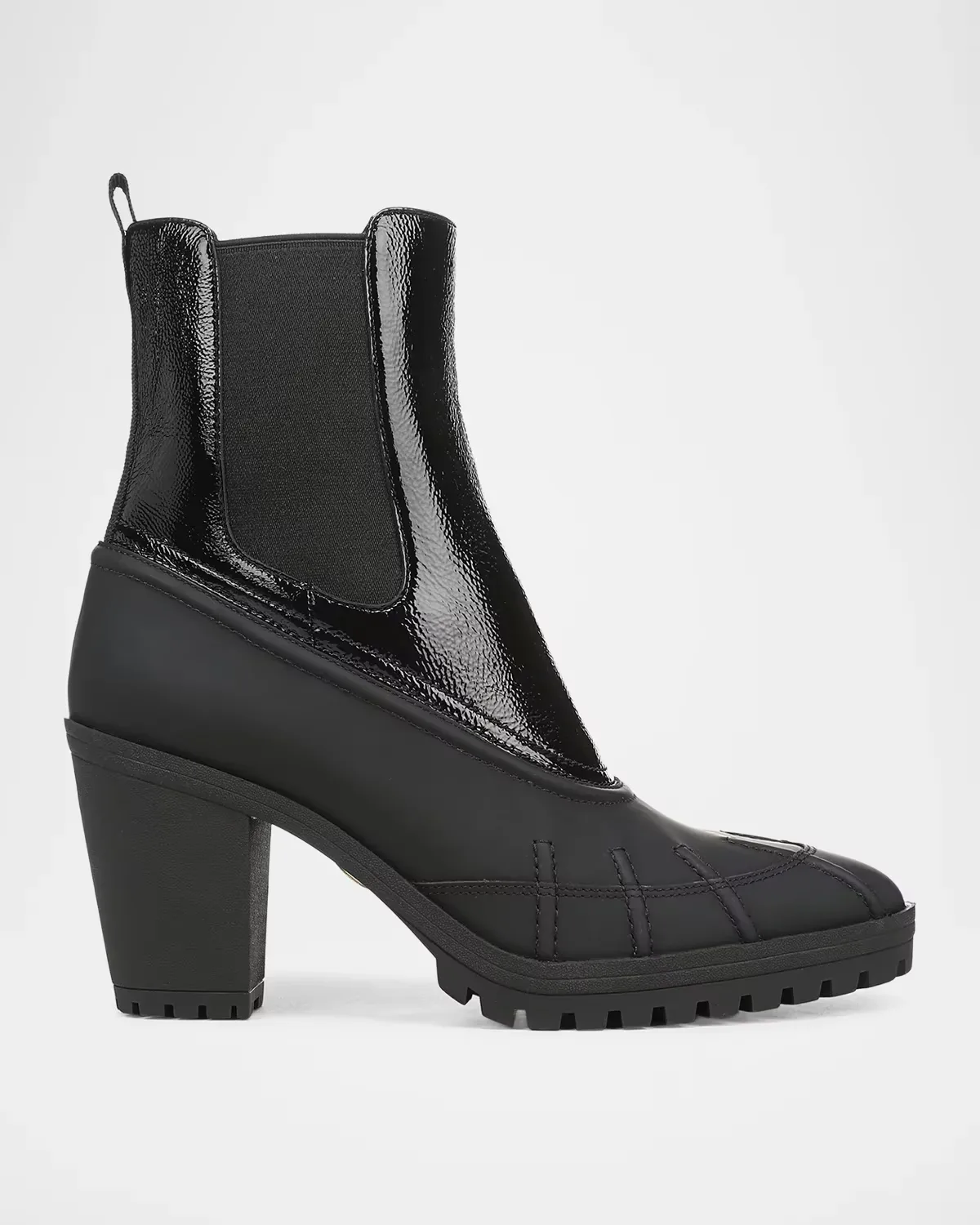 80mm Taryn Patent Leather Chelsea Ankle Boots by Veronica Beard