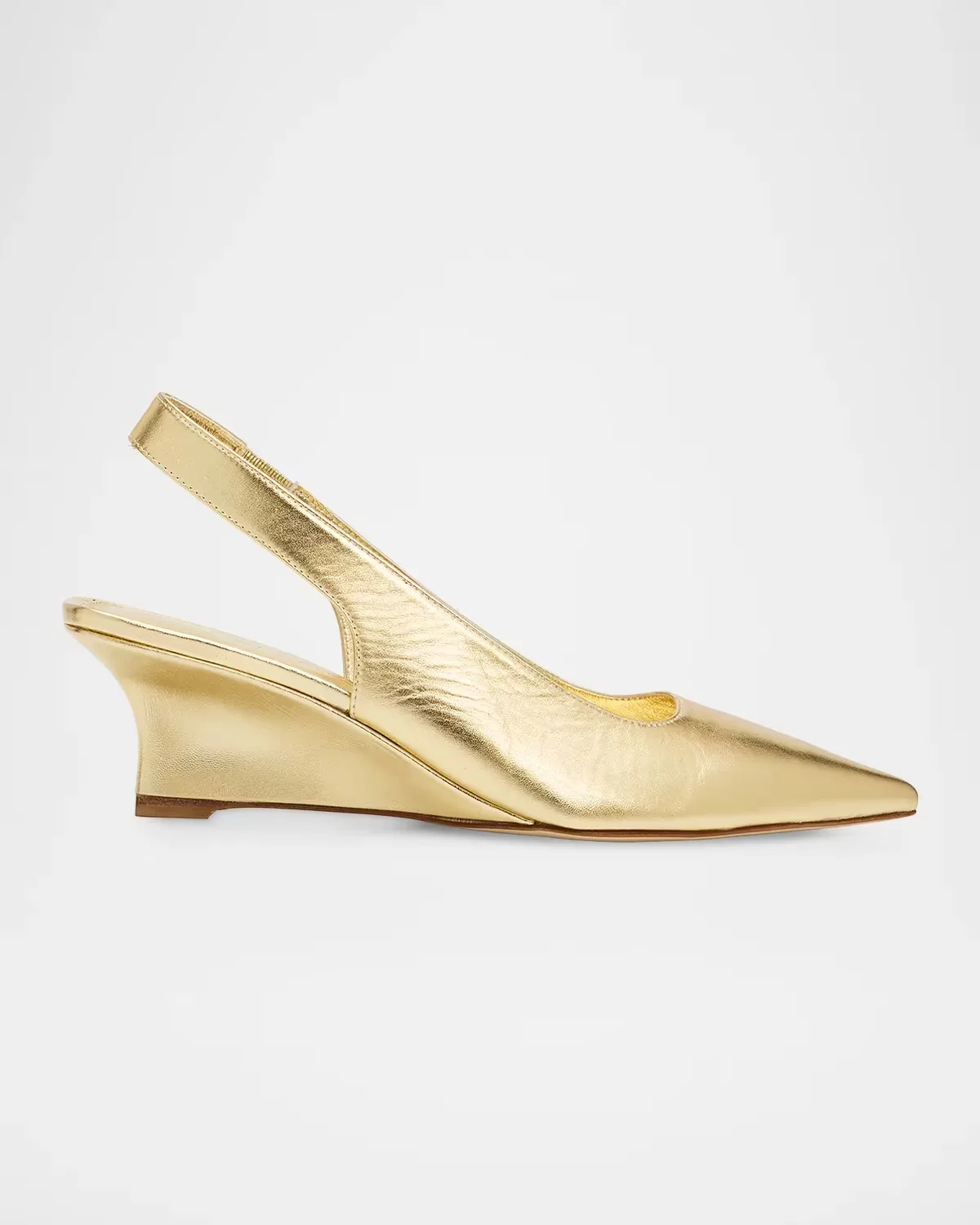 Vinnie 50MM Leather Wedge Slingback Pumps by Stuart Weitzman