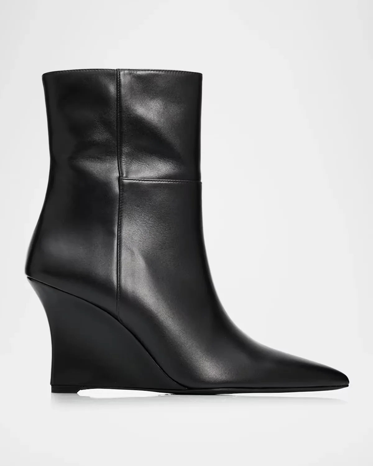 85mm Vinnie Leather Wedge Booties